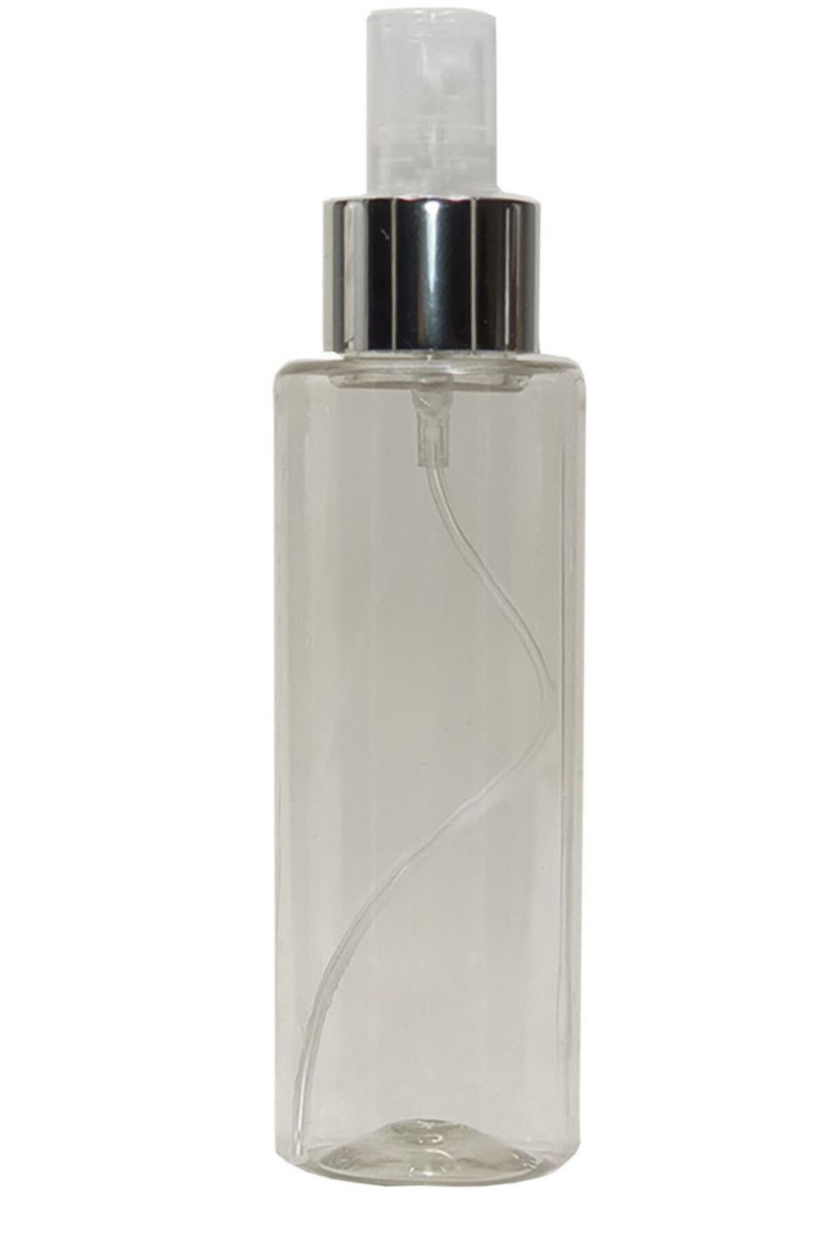 Paradise Boş Pet Şişe Ambalaj 100 ml & Valf Sprey 10 Adet Gümüş
