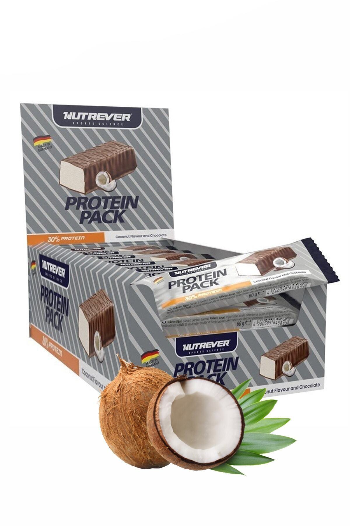Nutrever Protein Pack 60 Gr 24 Adet Hindistan Cevizi Aromalı Protein Bar Takviye Gıda