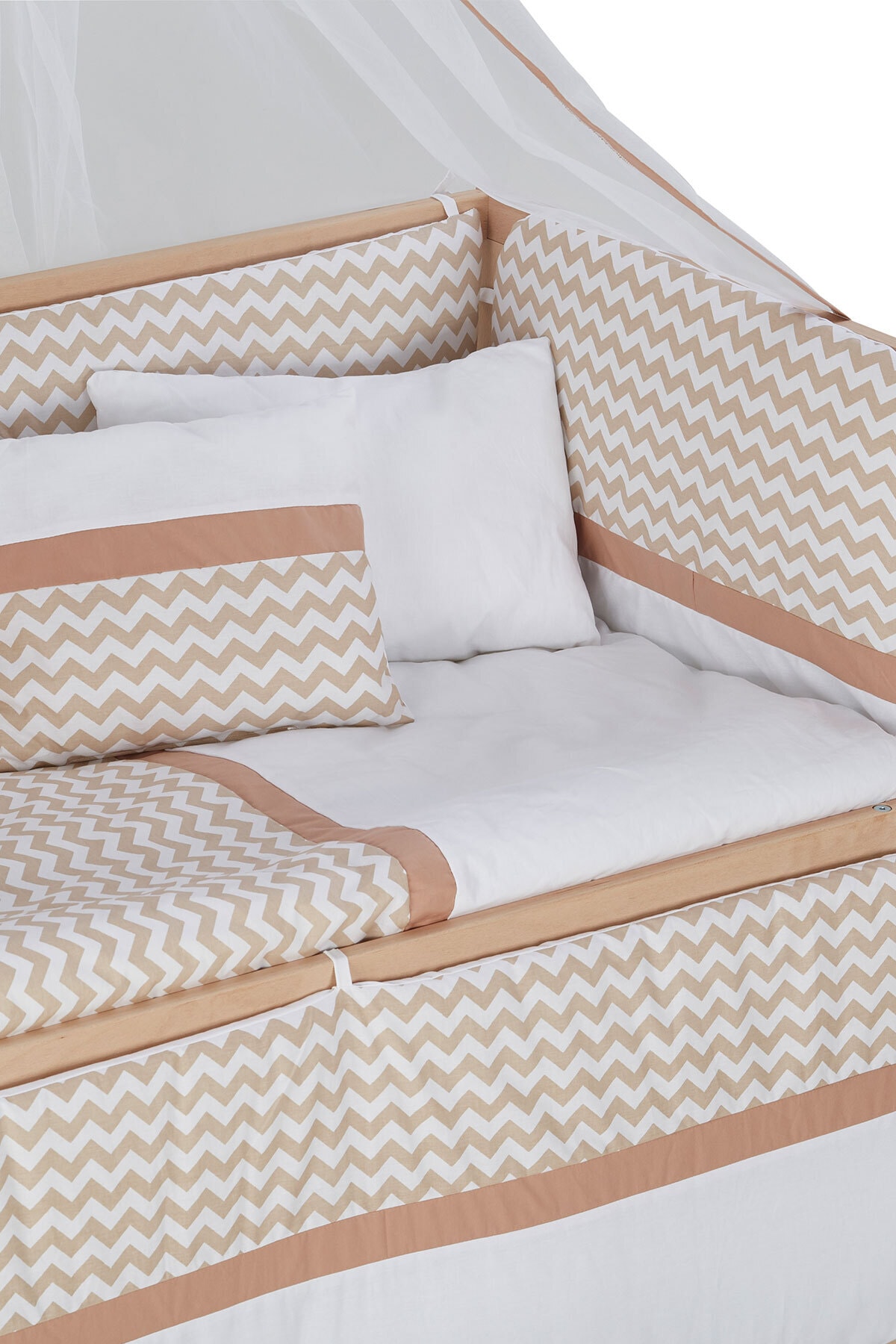 Babycom 70*130 Kahve Zikzak Uyku Seti