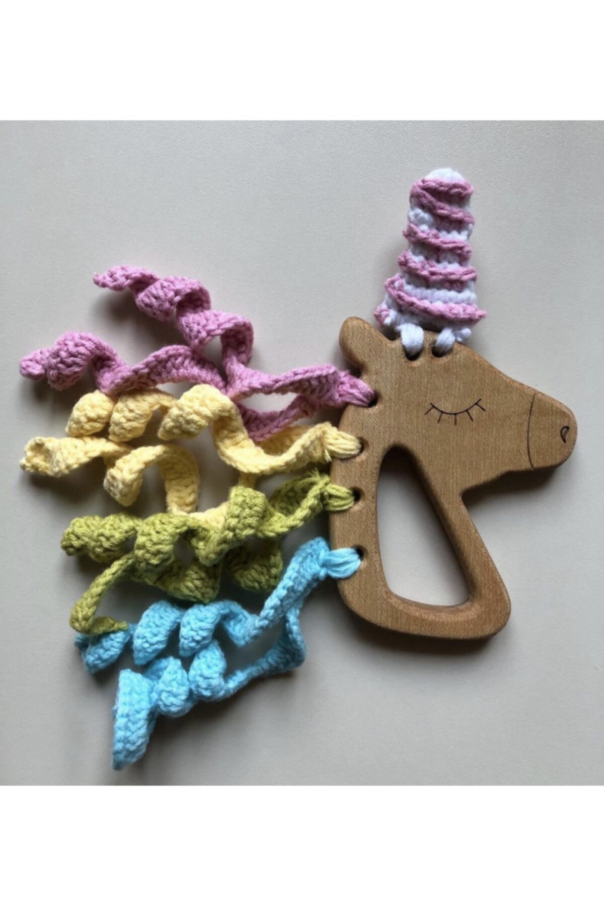 FourSistersHandMade Agucuk Bebe Unicorn Diş Kaşıyıcısı