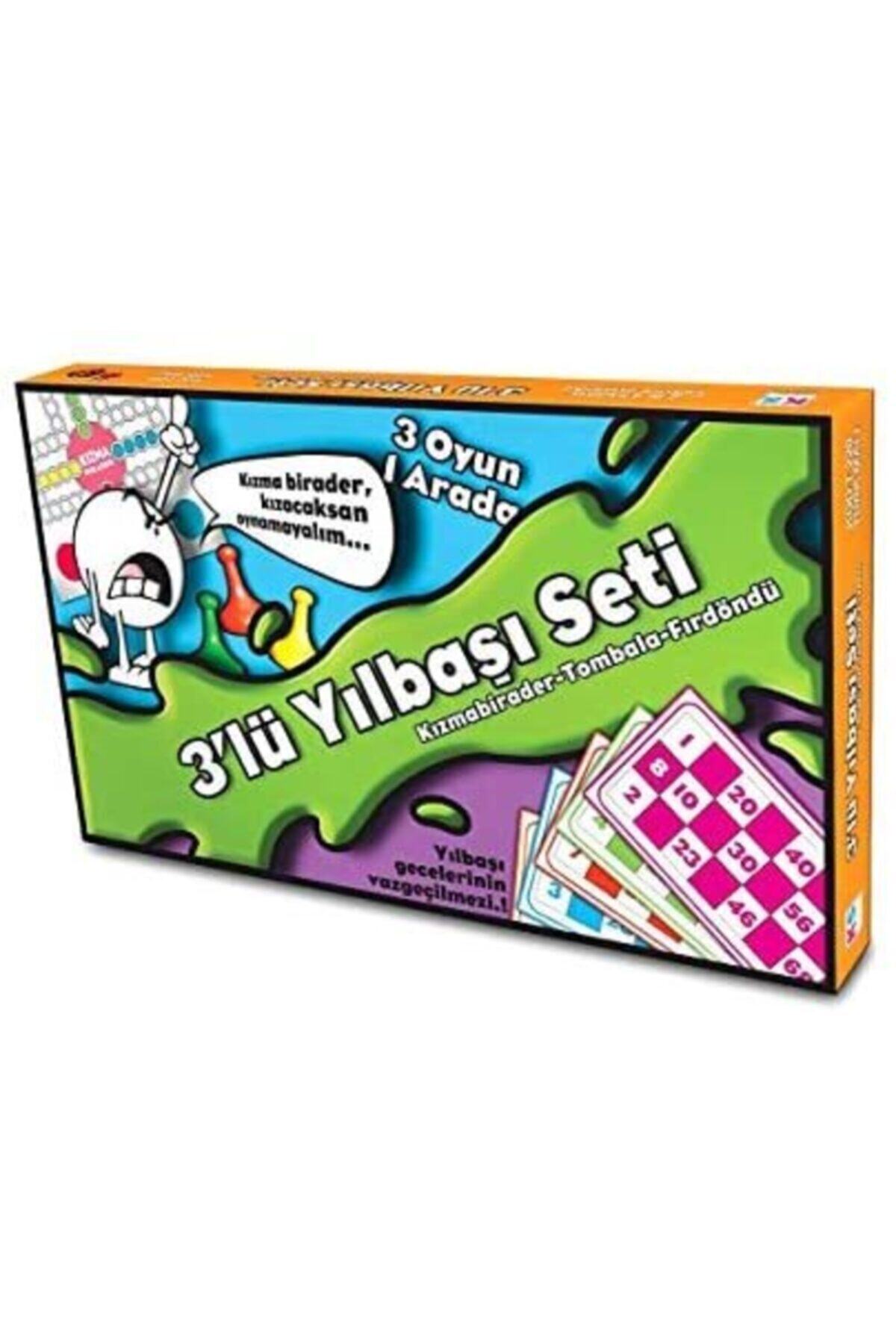 KS Oyuncak 3 Oyun Bir Arada Yılbaşı Kutulu Oyun Seti Tombala Kızmabirader Fırdöndü 3 Lü Oyun Seti