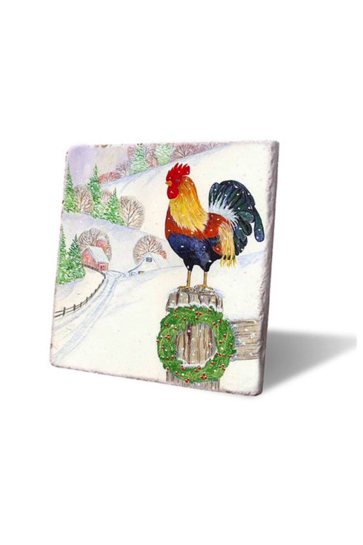 LWP Shop Karlı Yeni Yıl Sabahı Bardak Altlığı