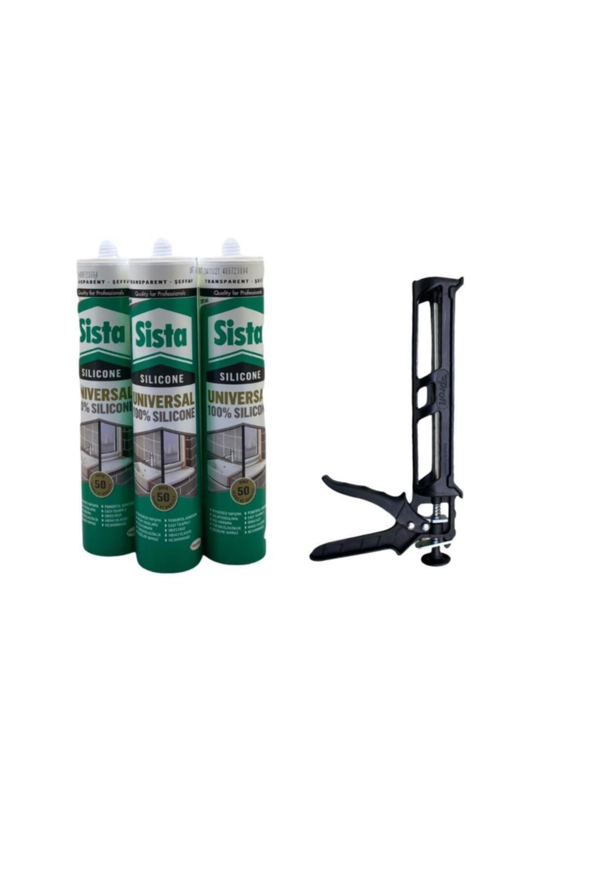 Sista Şeffaf Silikon 280 ml 3'lü Set