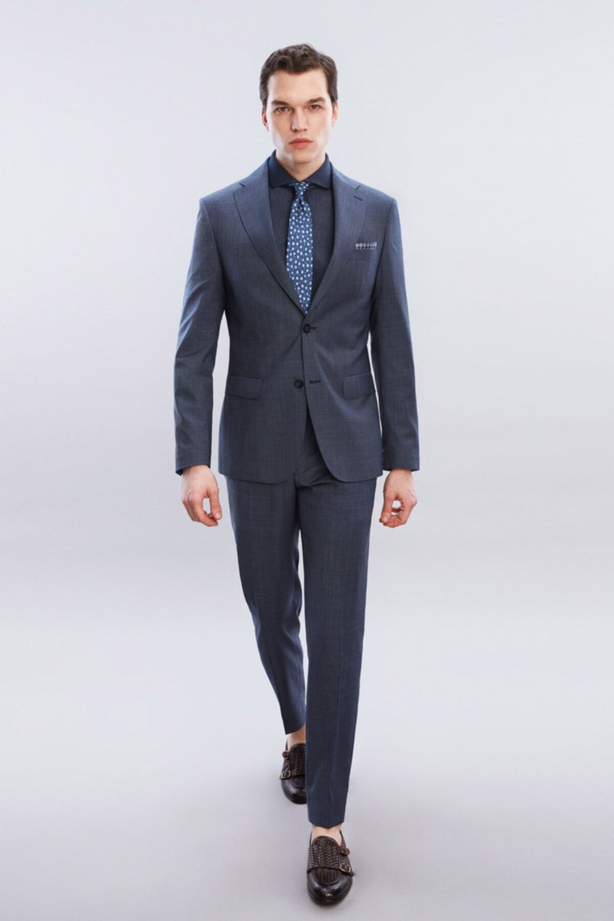 W Collection LACİVERT MİNİ EKOSELİ TAKIM ELBİSE
