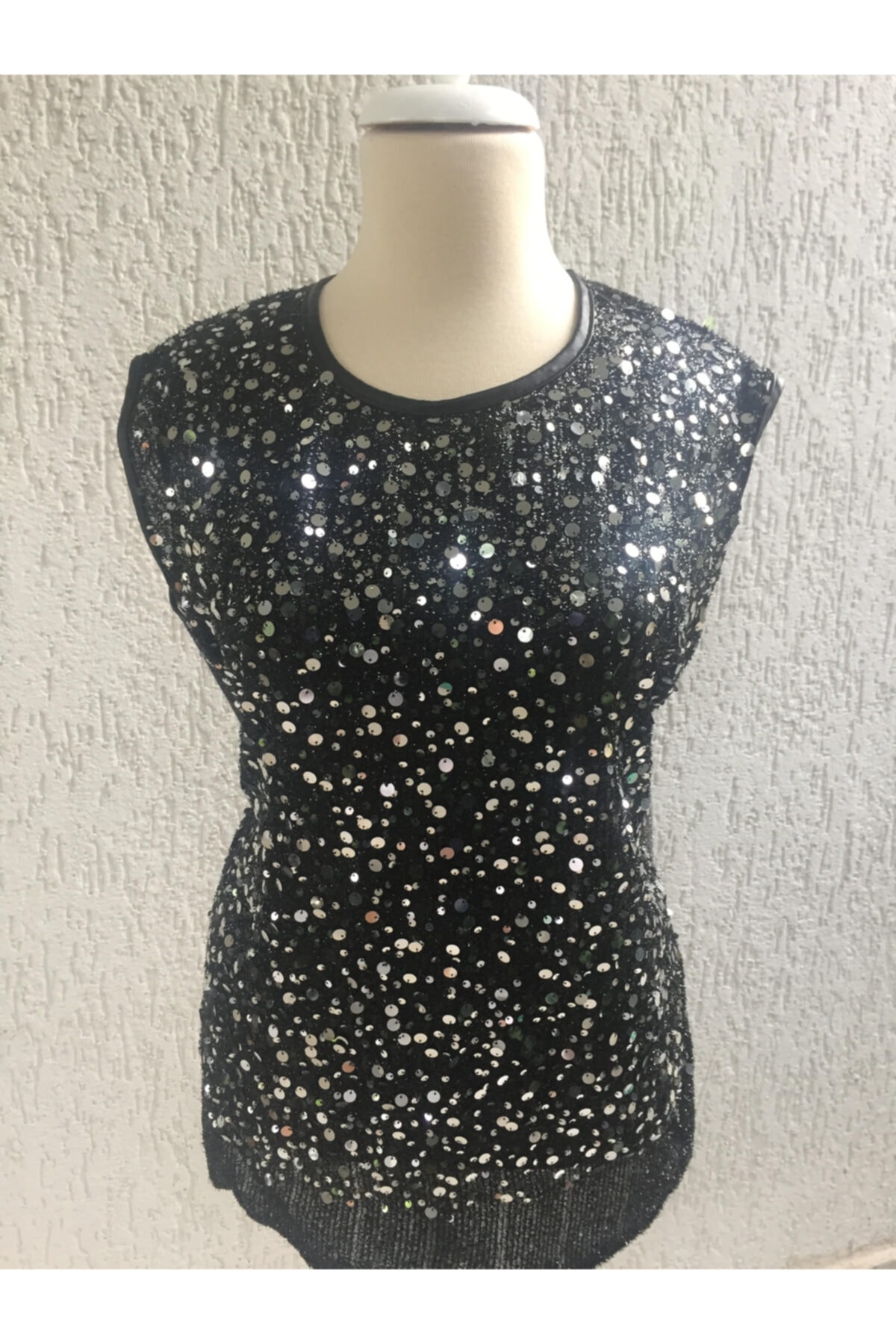 DOLCEBELLA Kadın  Siyah Figanfashion Payetli Orme Abıye Suveter