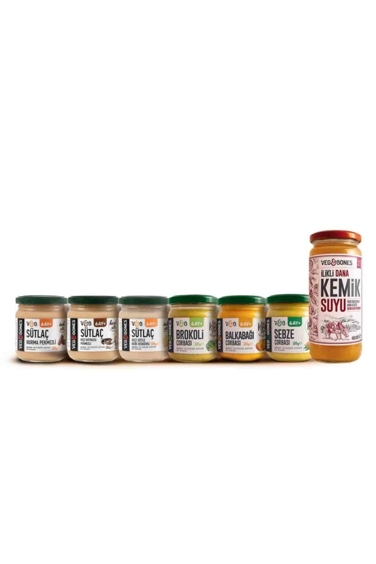 Veg&Bones BEBEK MAMALARI ANNE SICAKLIĞINDA TANIŞMA MIX PAKET 7 ADET