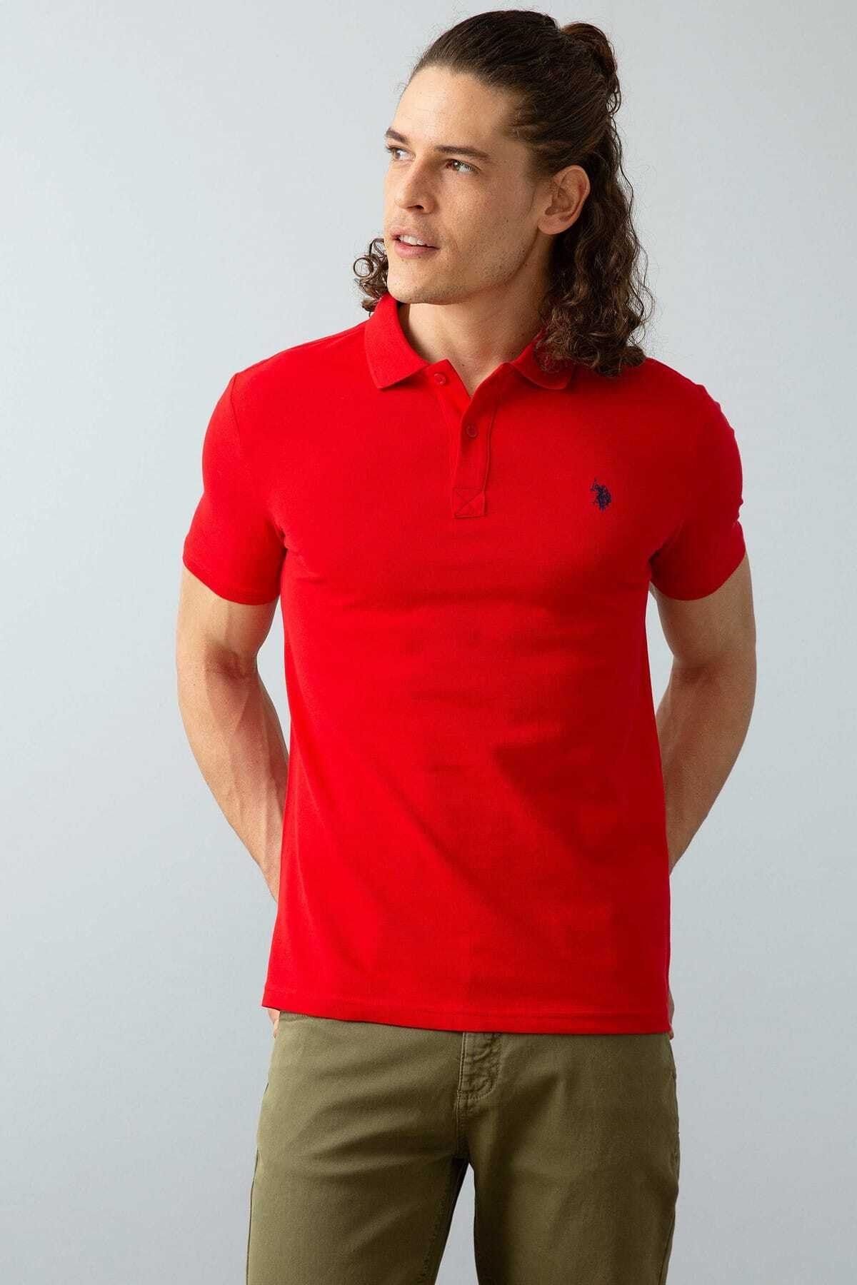 Erkek Kırmızı Polo Yaka T-shirt G081gl011.000.739379