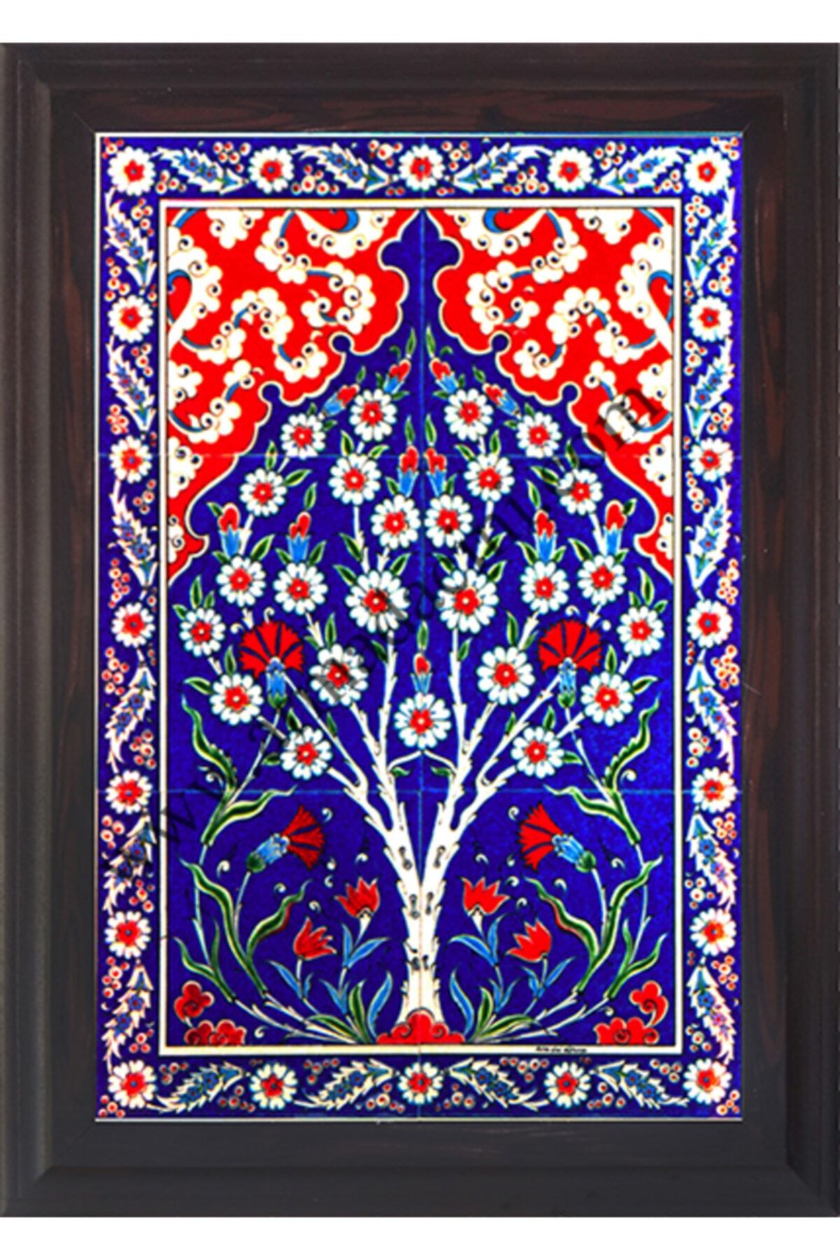 Armada Çini 40x60 Cm Ed 602 Kobalt Hayat Ağacı Çini Pano