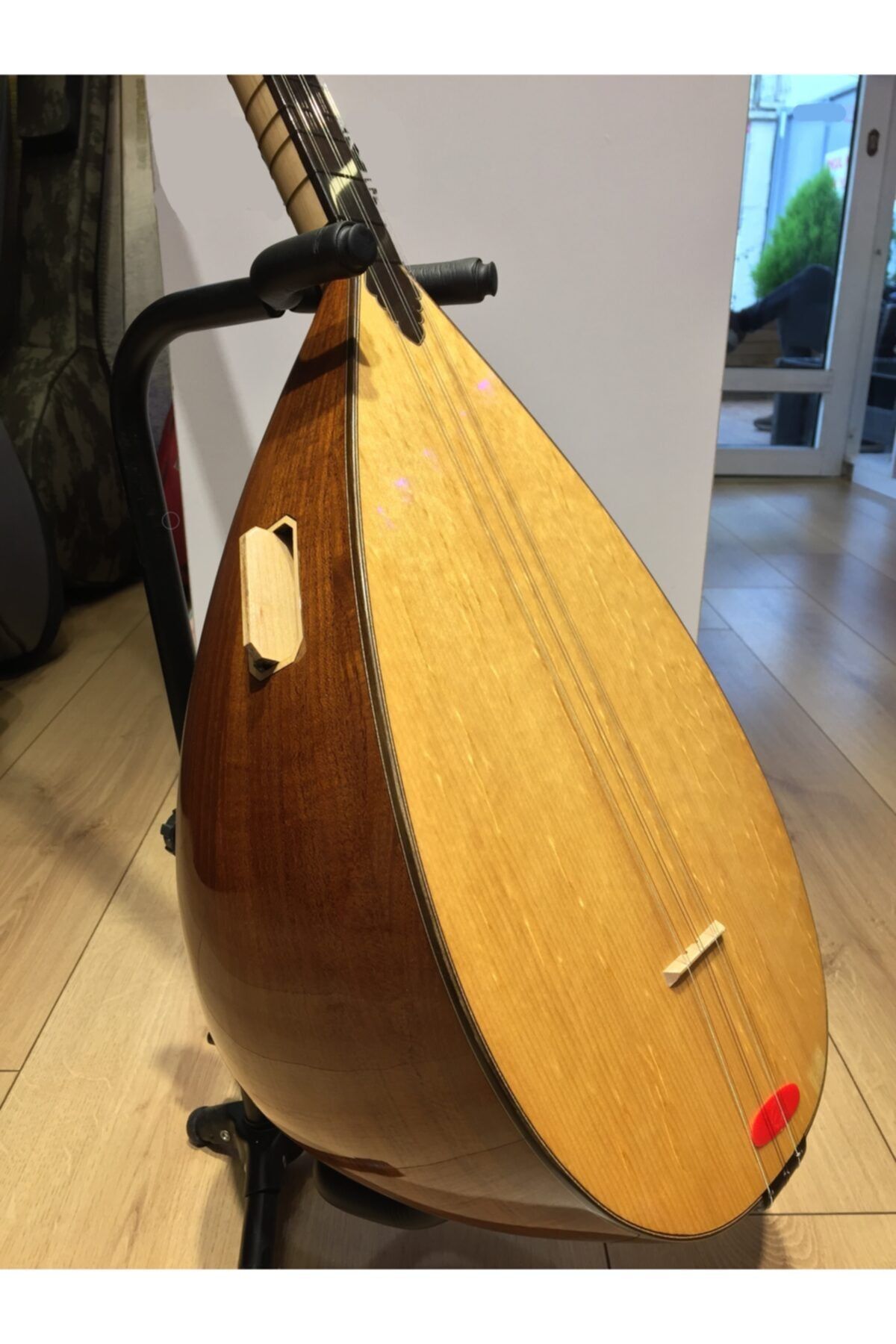 Bağlama Profesyonel Dut Bağlama Uzun Sap Kılıf+Tel