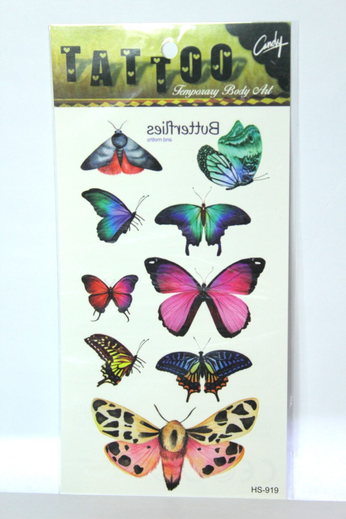 Btn Piercing Kelebek Yapıştırma Geçici Dövme Sticker