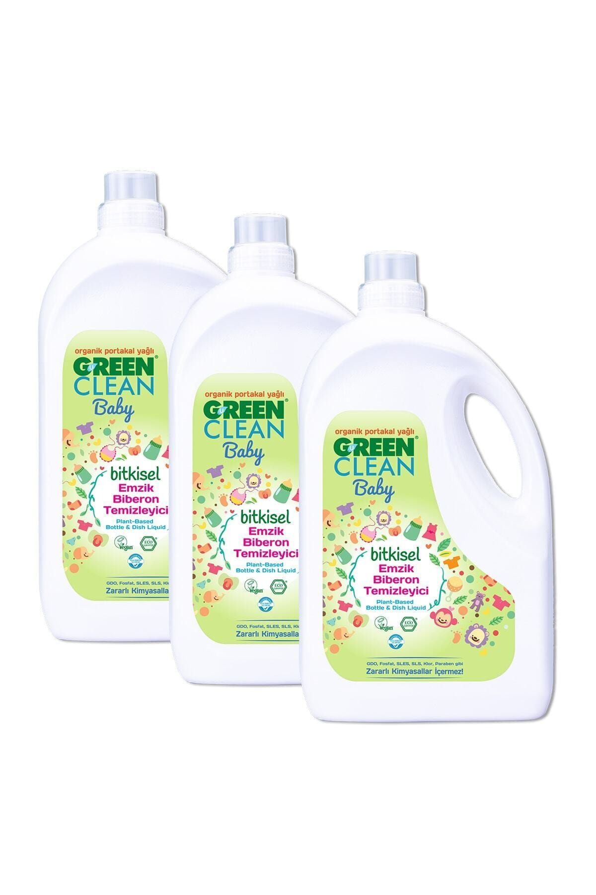 Green Clean Portakal Yağlı Bebek Emzik Biberon Temizleyici 2750 ml 3'lü Set