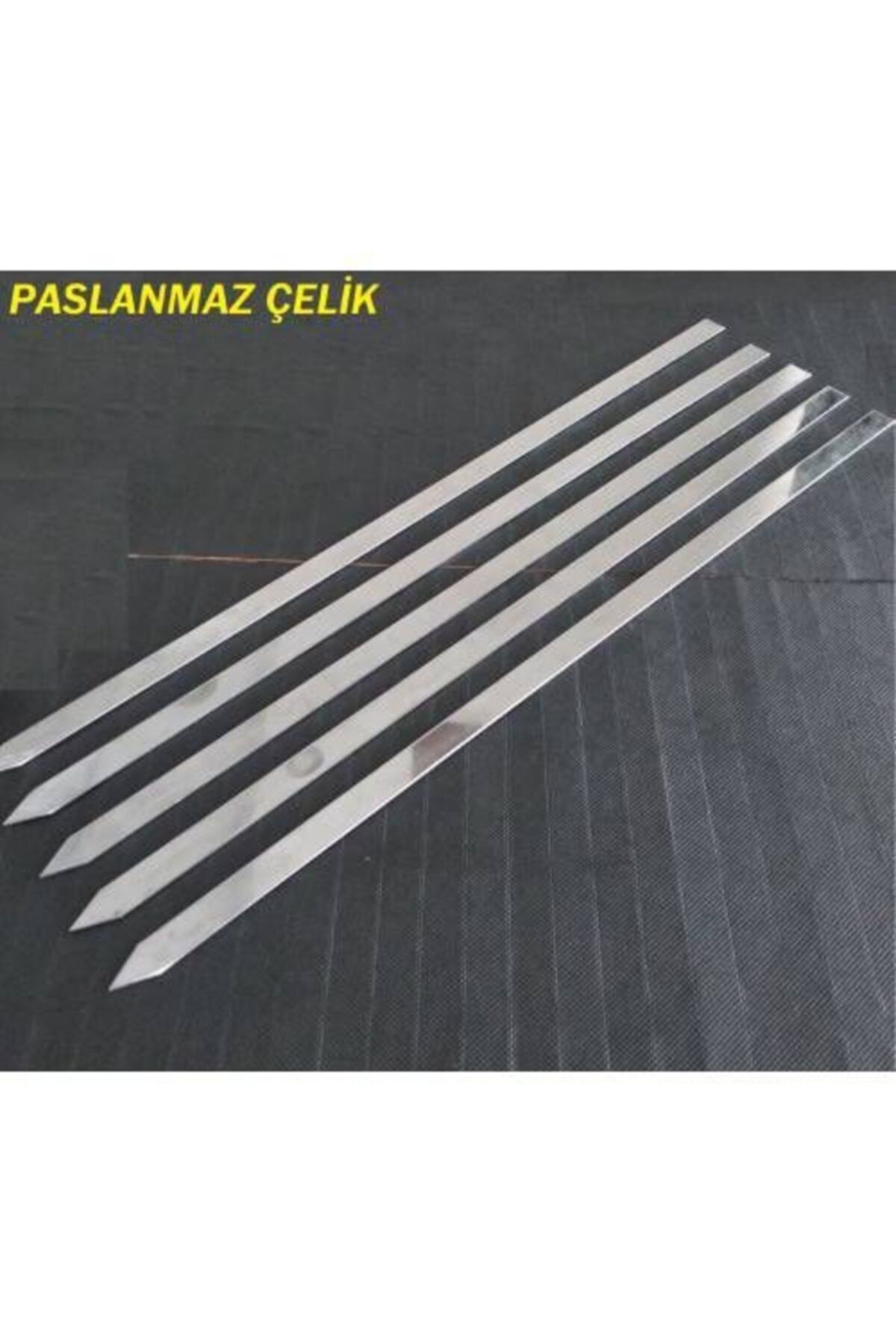 Agrobazaar 50 Adet Ömürlük Paslanmaz Adana Kebap Şişi 55cm Kıyma Adana Kebap Şiş