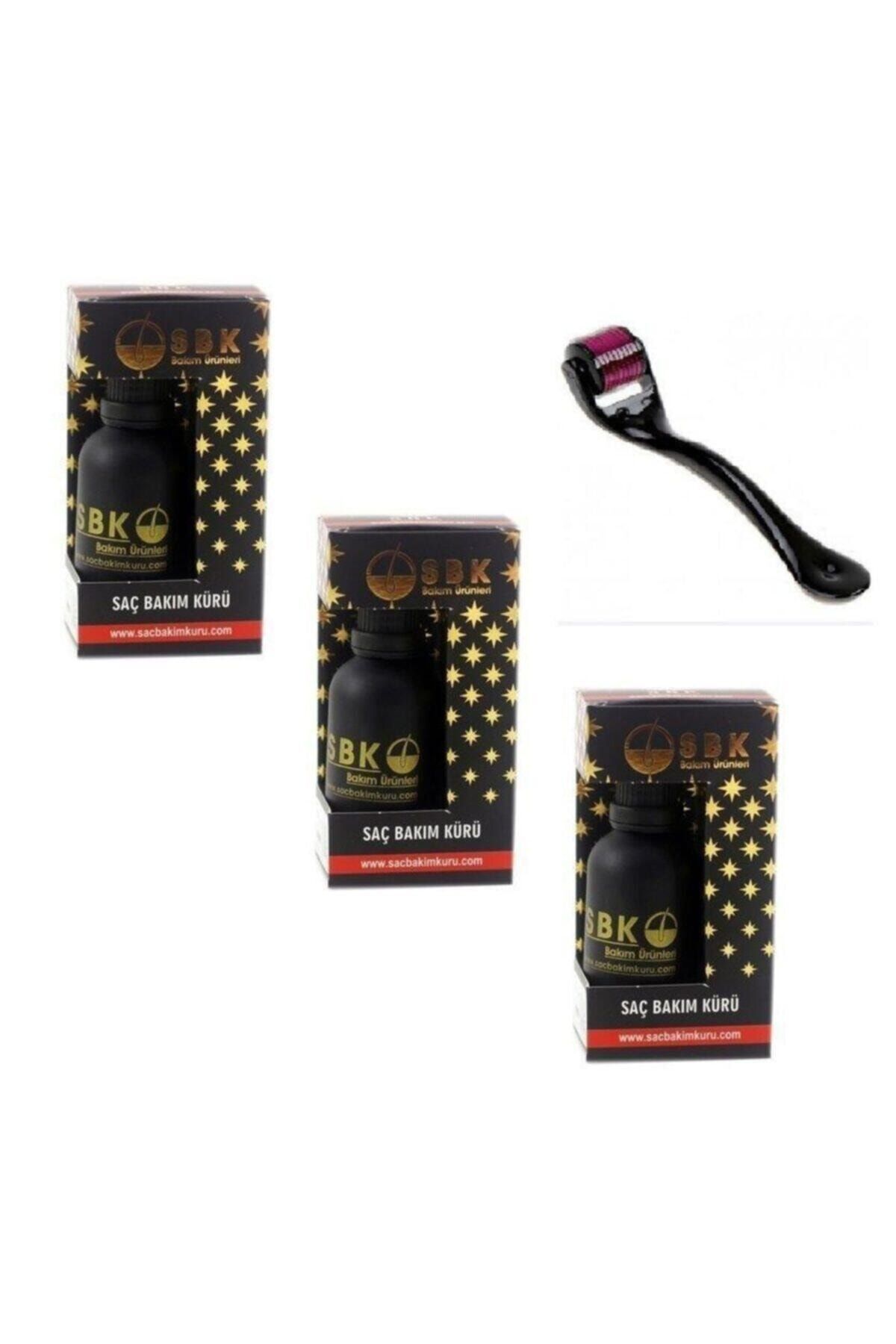SBKJAPON Saç Bakım Kürü 3'lü Paket 50 ml + Derma Roller 540 Iğneli 1 mm Tarak