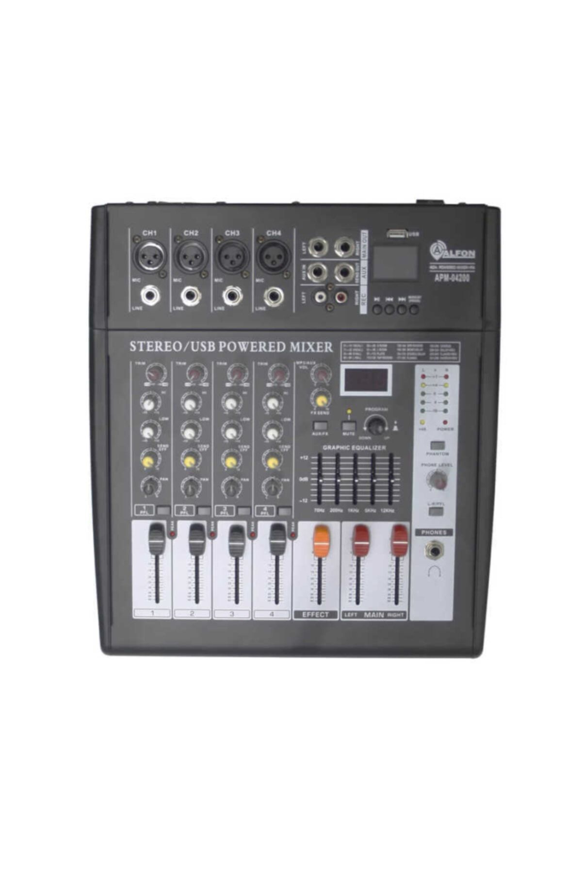 ALFON Apm-04200 4 Kanal 2x200 W Power Mikser