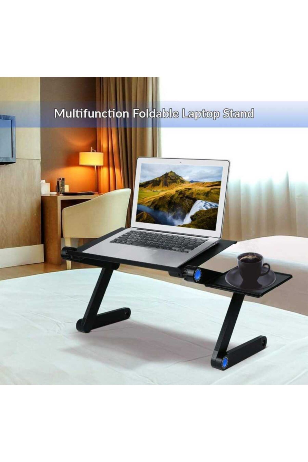 TEKNETSTORE Yükseklik Ayarlı Macbook / Notebook Standı Yükseltici Çalışma Masa Katlanabilir Laptop Altlığı