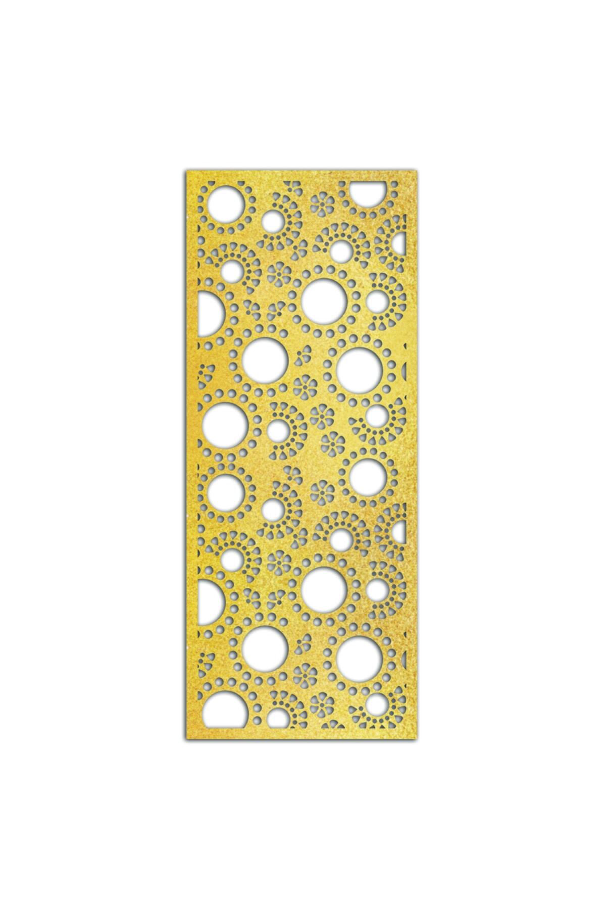Liar Dekor Liar Ahşap Seperatör (Paravan) - KSP-50 - (10 mm) - (100 cm x 210 cm) - (Gold)