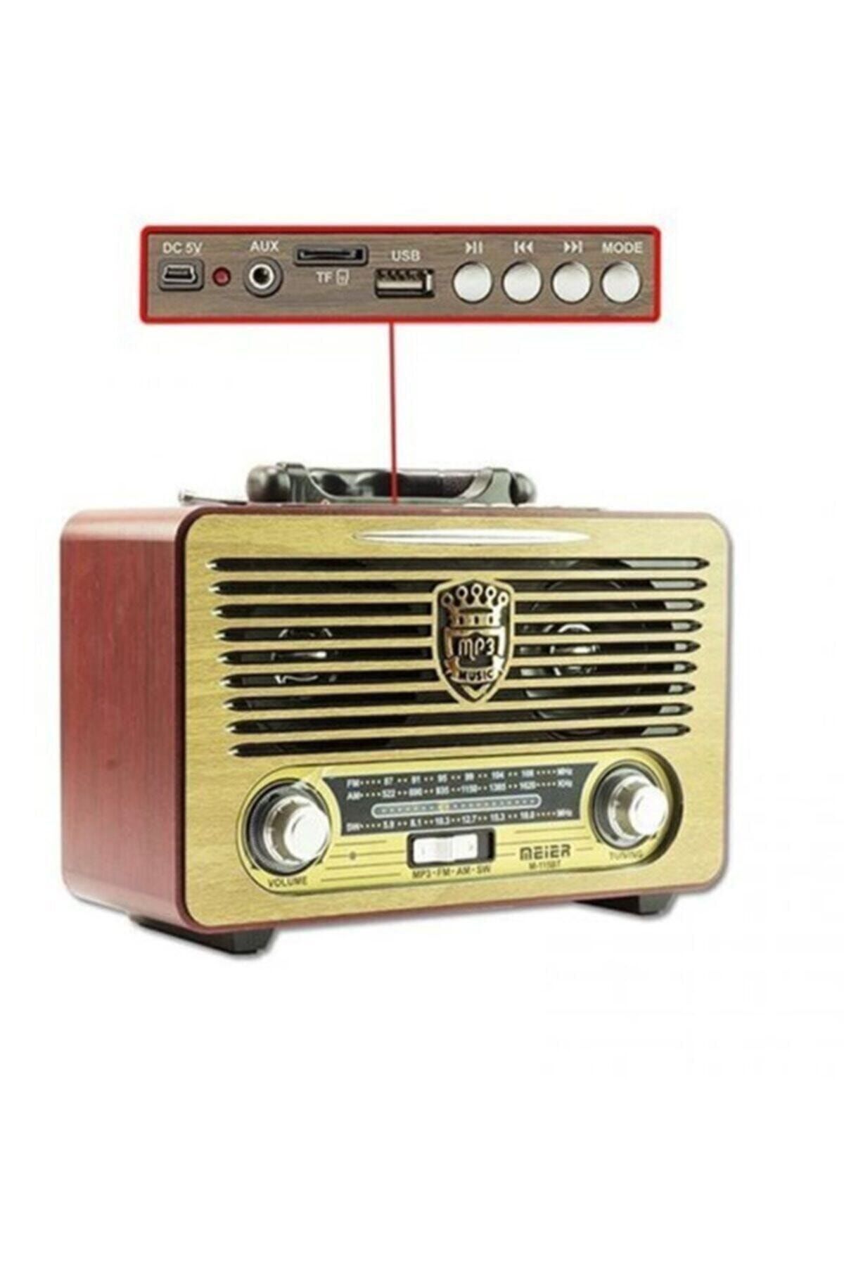CNK Meier Eskitme Nostalji Tasarımlı Bluetoothlu Nostalji Radyo 115bttt
