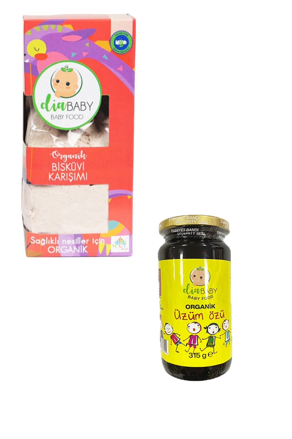 Dia Baby Organik Bebek Bisküvi Karışımı 330 Gr + Organik Bebek Üzüm Özü 315 Gr