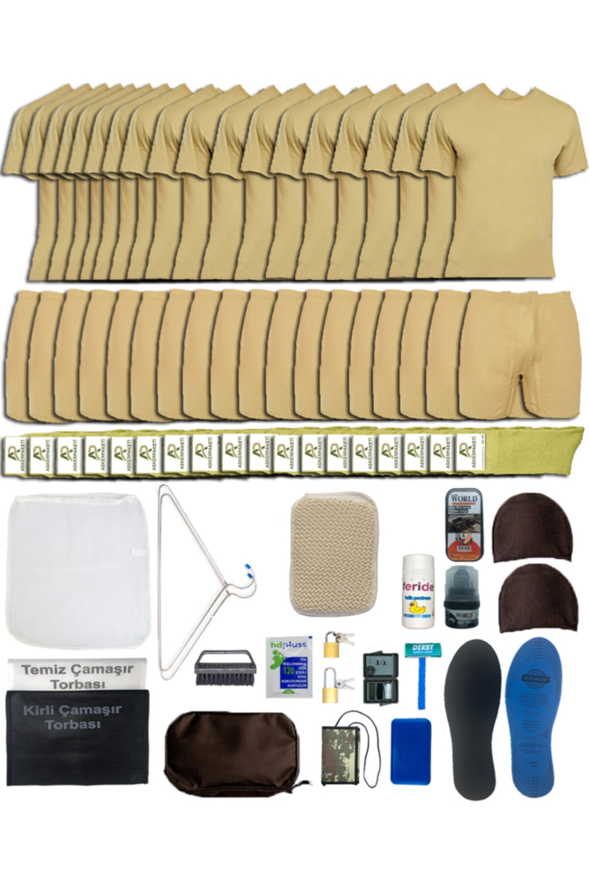 askerpaketi Temel Asker Seti: Bedelli/acemi Yazlık Askeri Malzeme Paketi 18’li