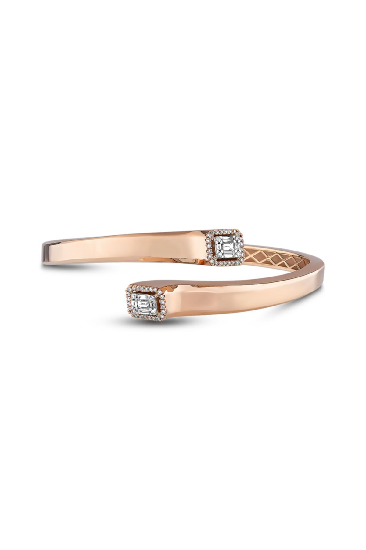 Barok Diamond Baget Pırlanta Kelepçe 0.67 Ct. E Vs 18k