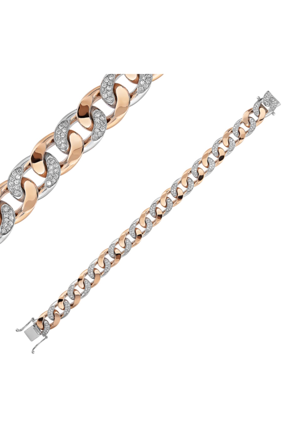 Barok Diamond Pırlanta Panzer Bileklik 1.75 Ct. E Vs 18k