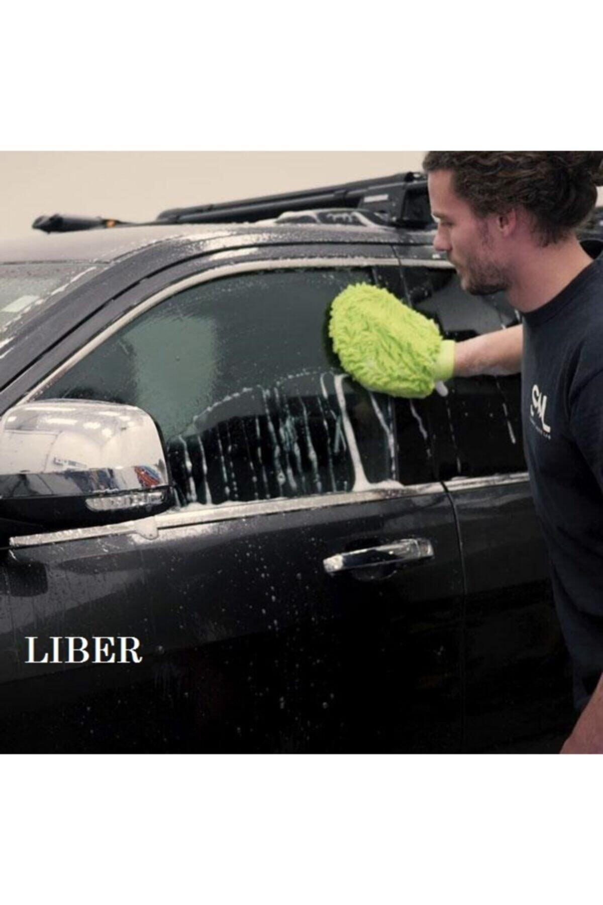 Liber Mikrofiber Oto Yıkama Kurulama Eldiveni 2 Li Paket