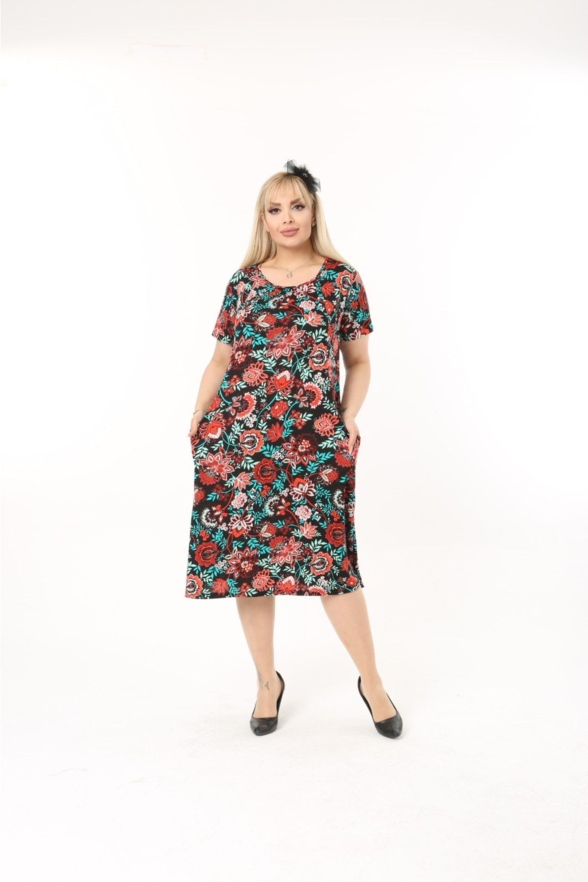 Mezura Plus Size Women s Summer Double Pocket Viscose Combed