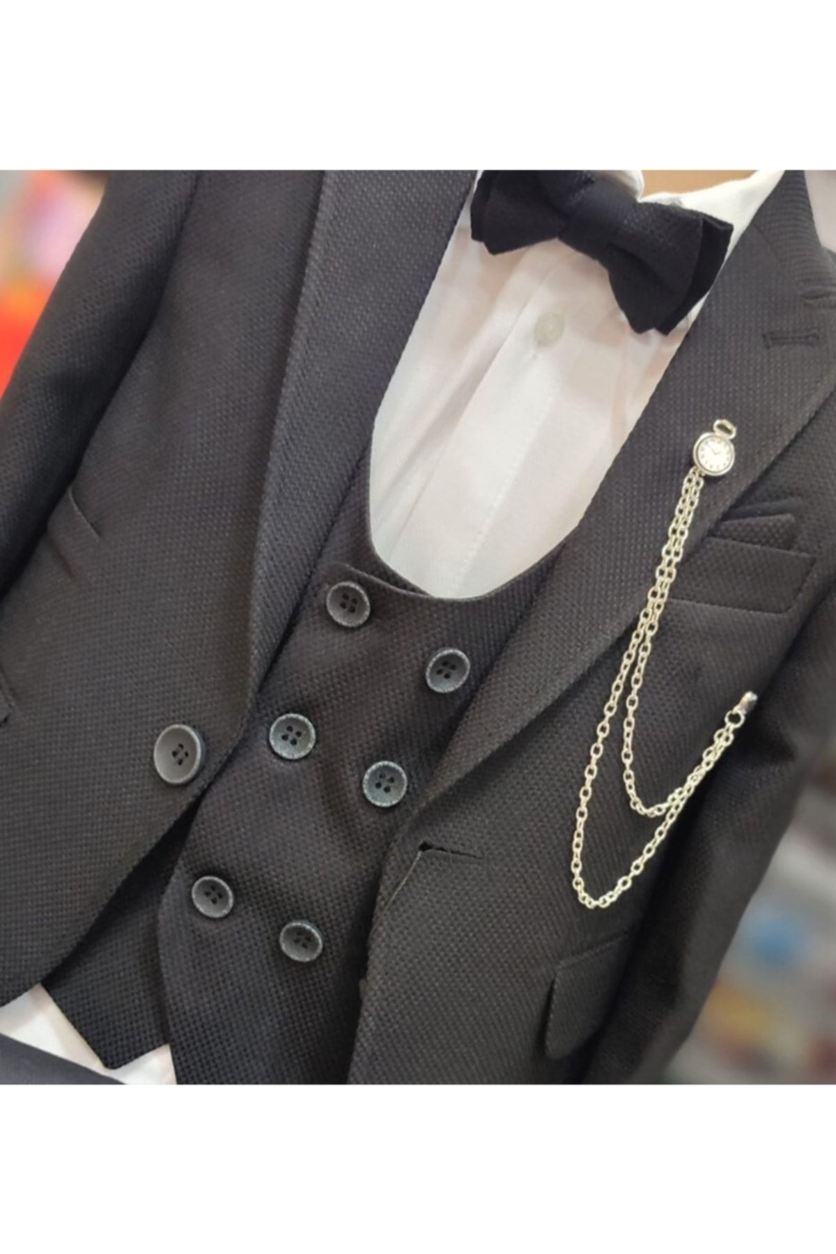 Double breasted 2024 waistcoat chain