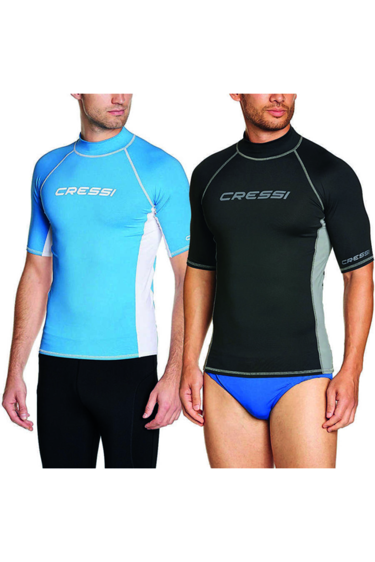 Cressi Rash Guard Man Kısa Kollu T-shirt Black-grey No:2