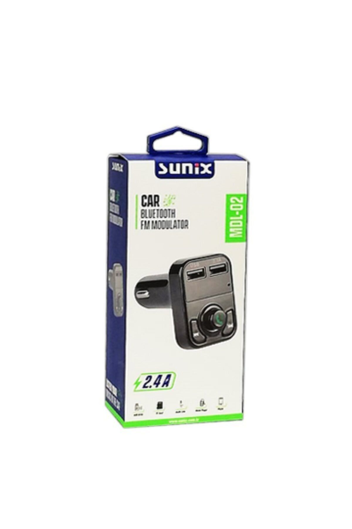 Sunix Bluetooth Fm Modülatör Fm Transmitter 2.4a Şarj (çift Usb)