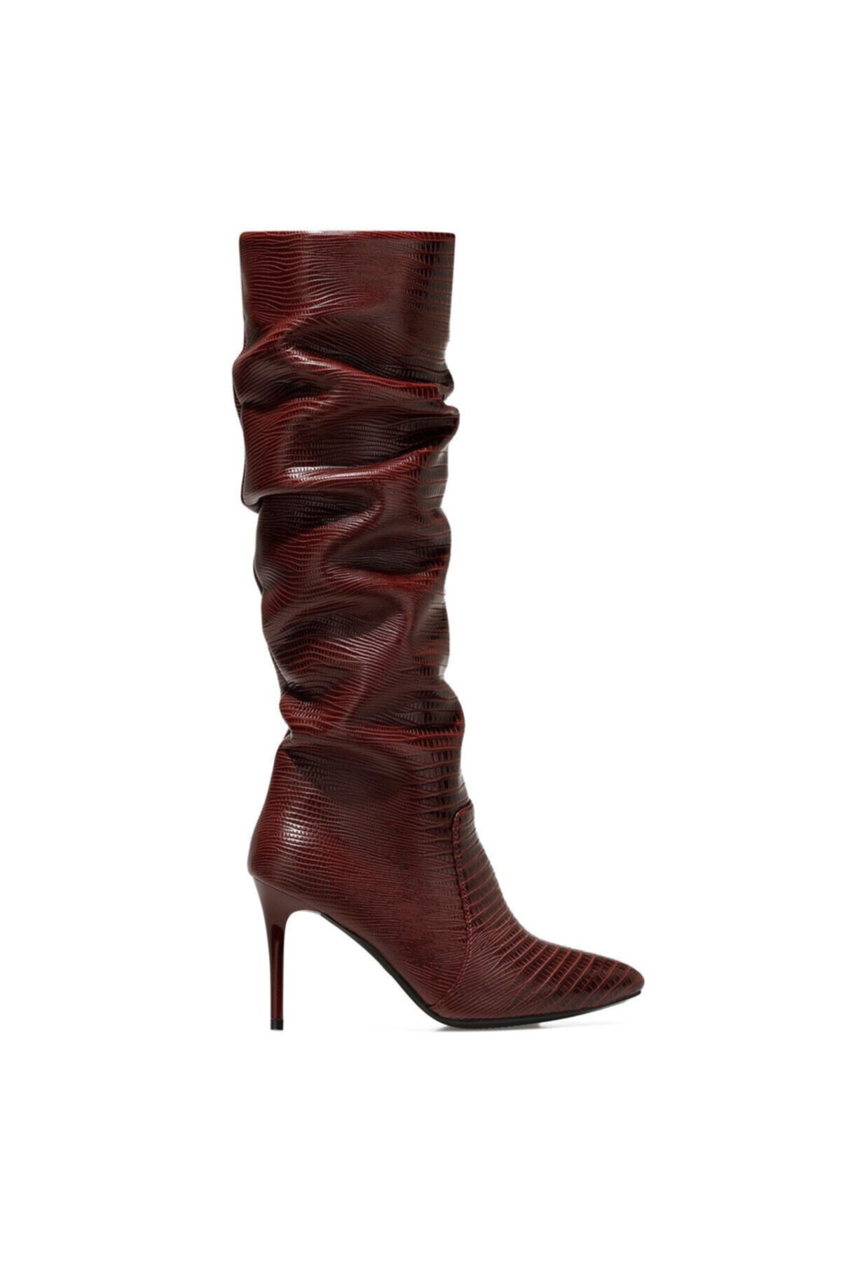 Nine West SISSO Bordo Kadın Ökçeli Çizme 100582114