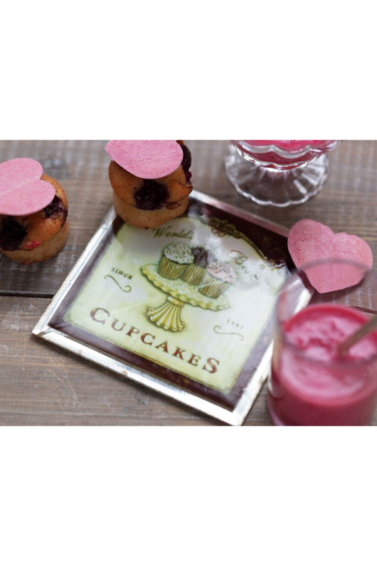 Madame Coco Cupcakes Kare Bardak Altlığı - Toprak