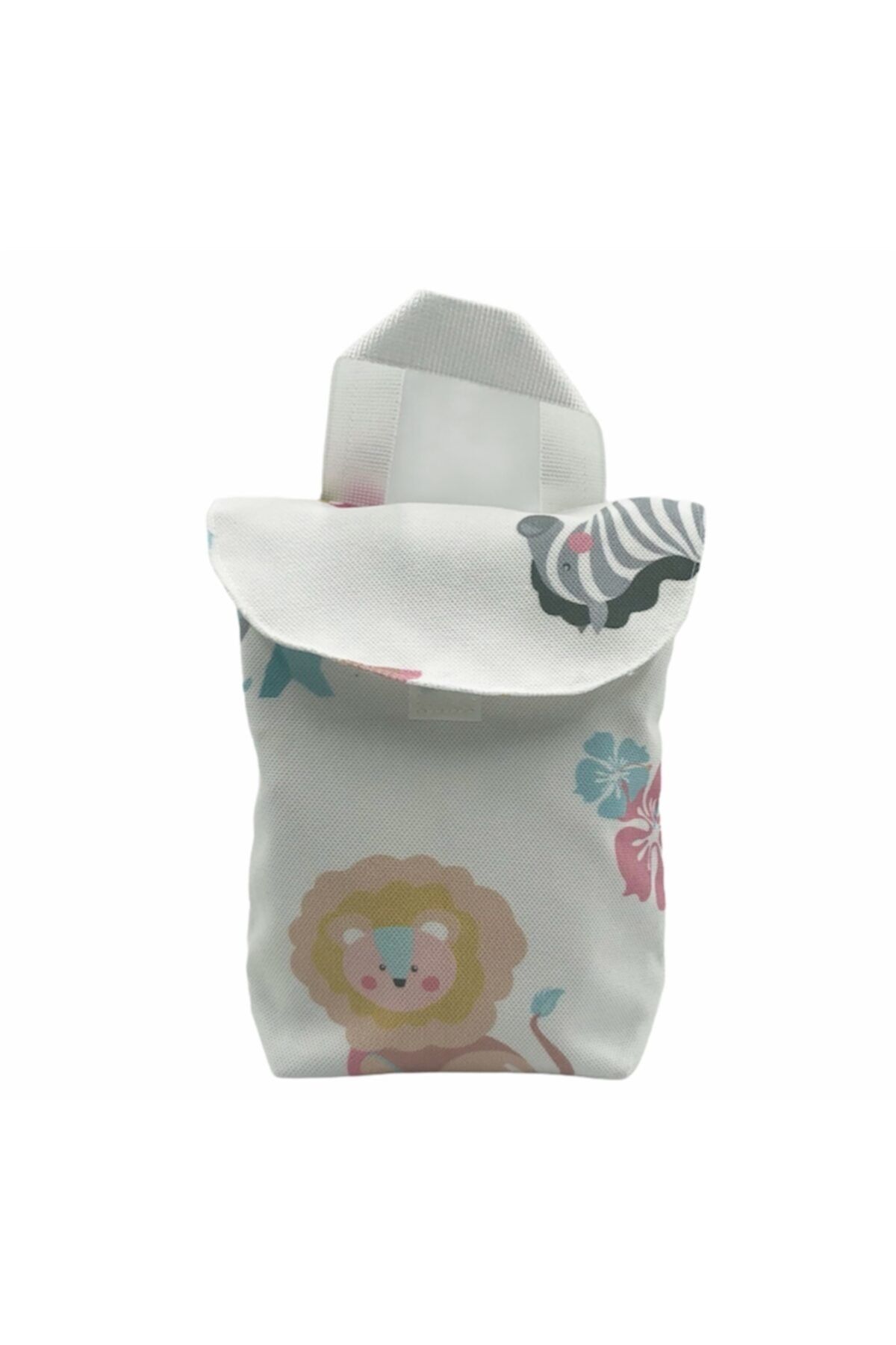 Soft and Baby Beyaz Sevimli Hayvanlar Bez Çantası (dijital Baskı Kalın Kumaş)