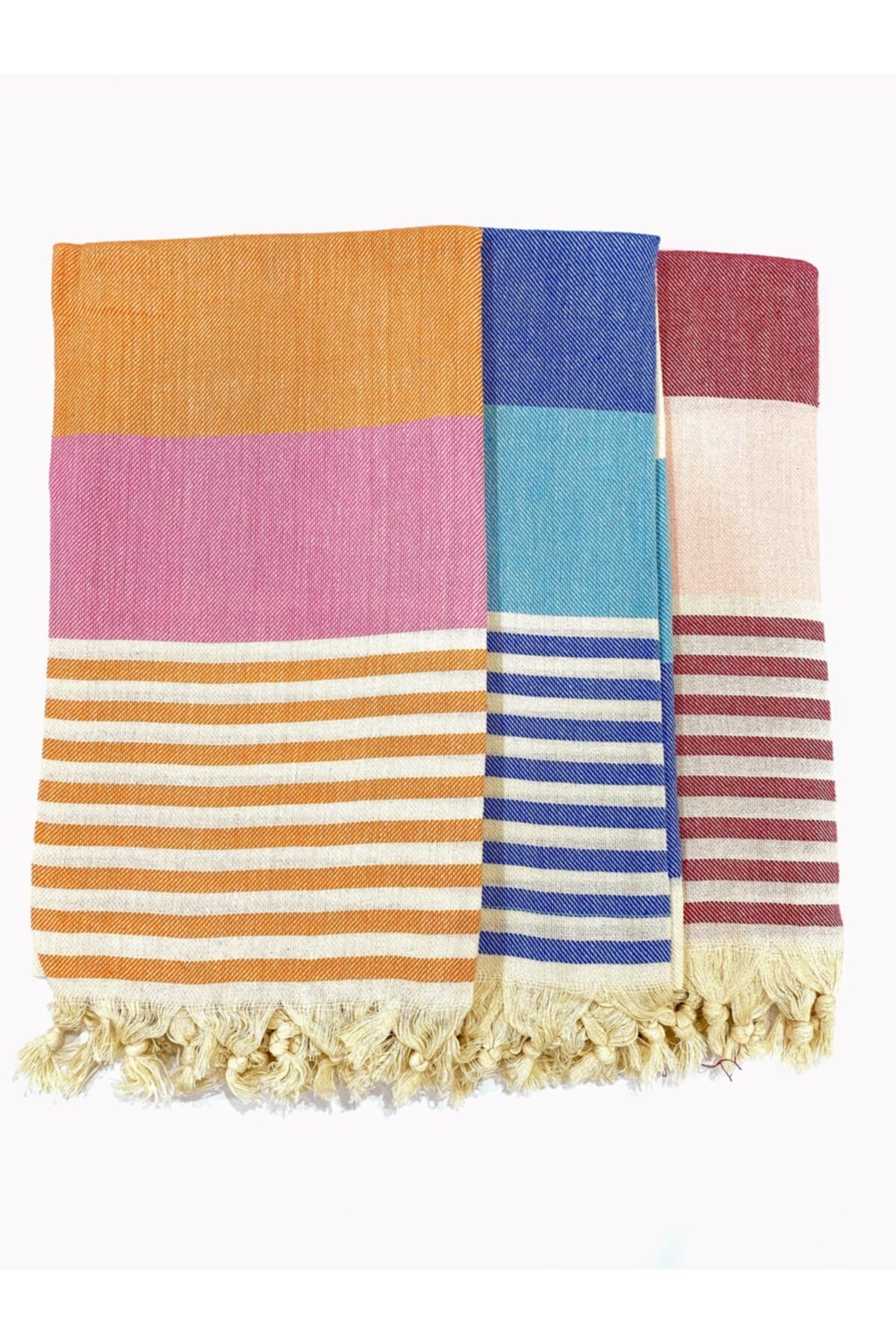 nurtex Pamuk Peştemal Hamam Plaj Havlusu 100x180 3 Adet