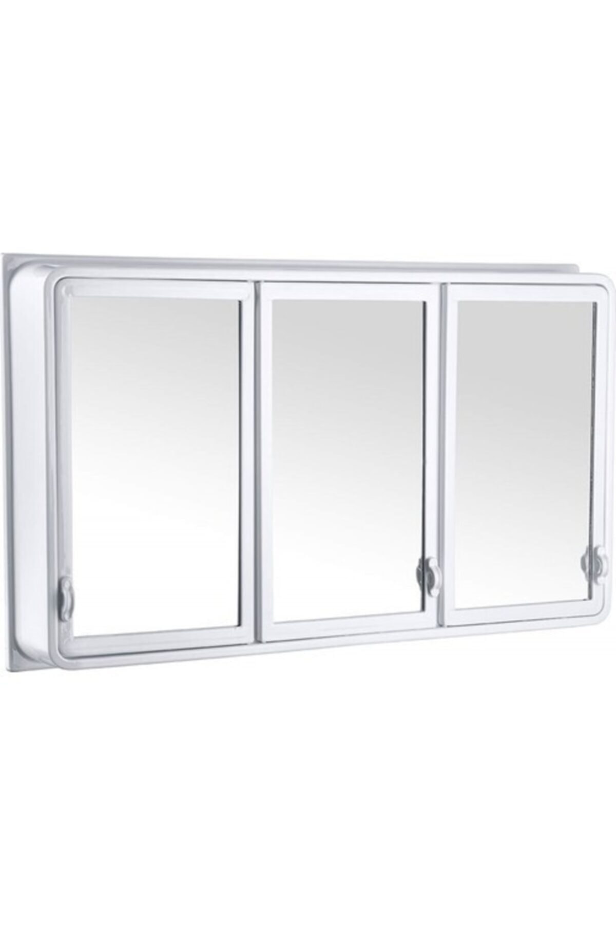 Çelik Ayna Beyaz Küçük Işıklı Banyo Dolabı