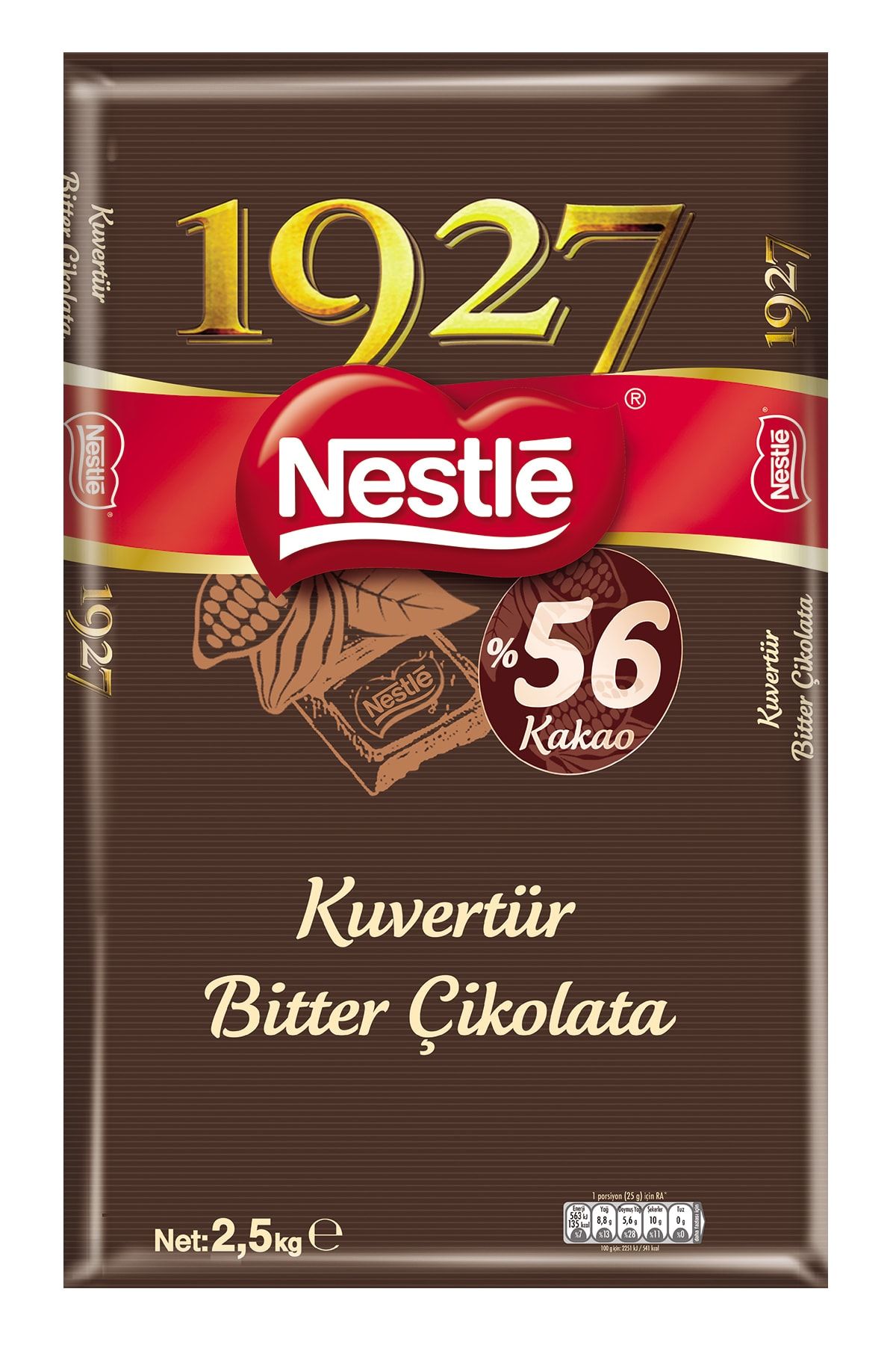Nestle Nestlé 1927 Kuvertür Bitter %55 Kakao Çikolata 2.5kg