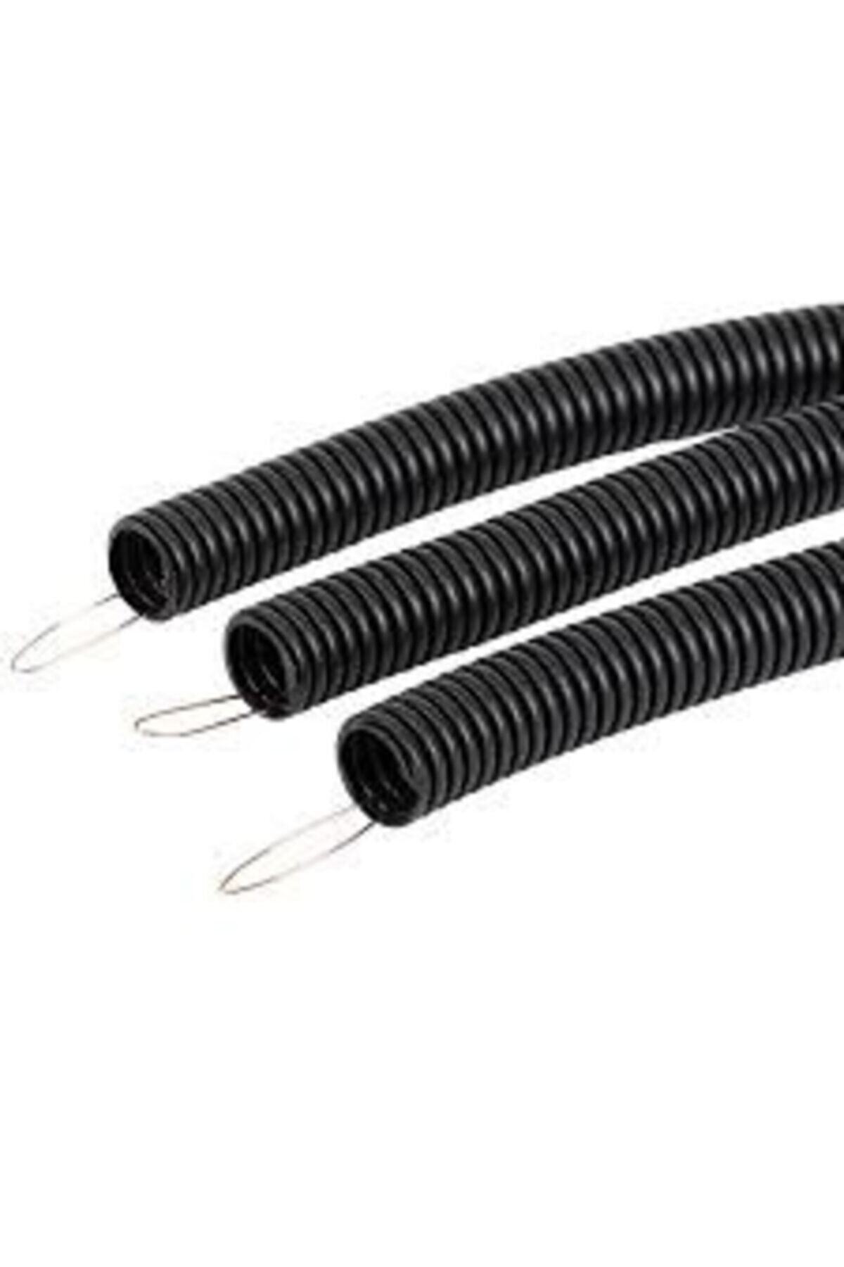 Karbon Plast Karbonplast 20 Mm Plastik Klavuz Telli Spiral Boru Siyah 100 Mt