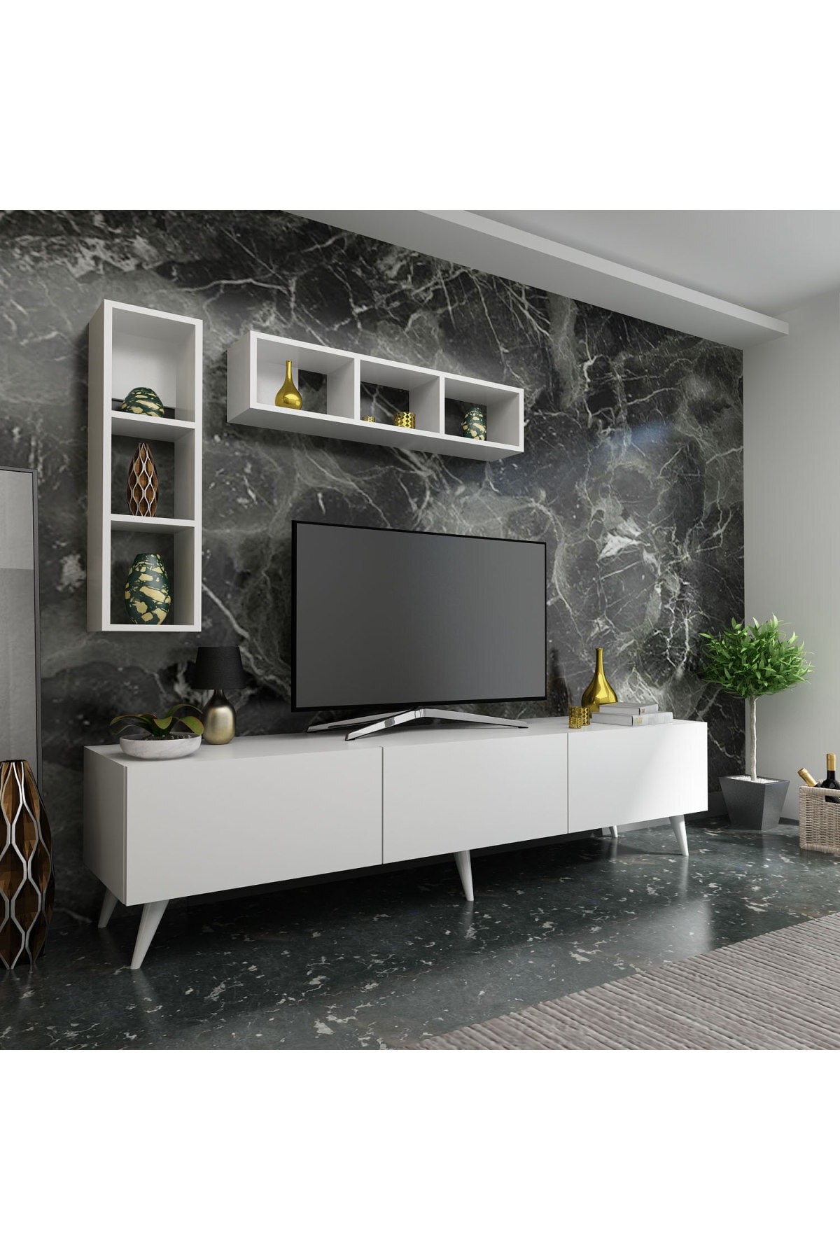 Myniture Festival Tv Ünitesi Q3804-1 Beyaz