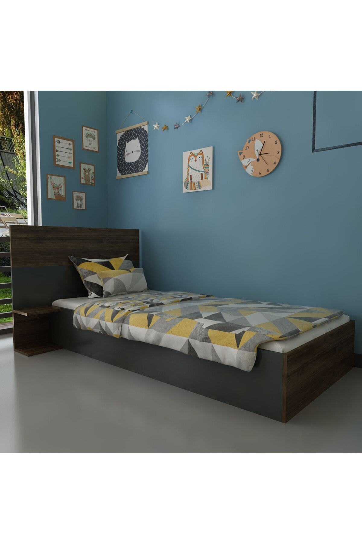 Myniture Trend Karyola Q4027-5 Ceviz Antrasit
