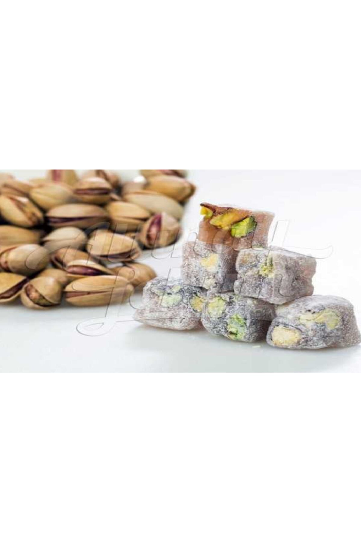 Çerkez Şekerleme Antep Fıstıklı Çifte Kavrulmuş Afyon Lokumu 1kg.