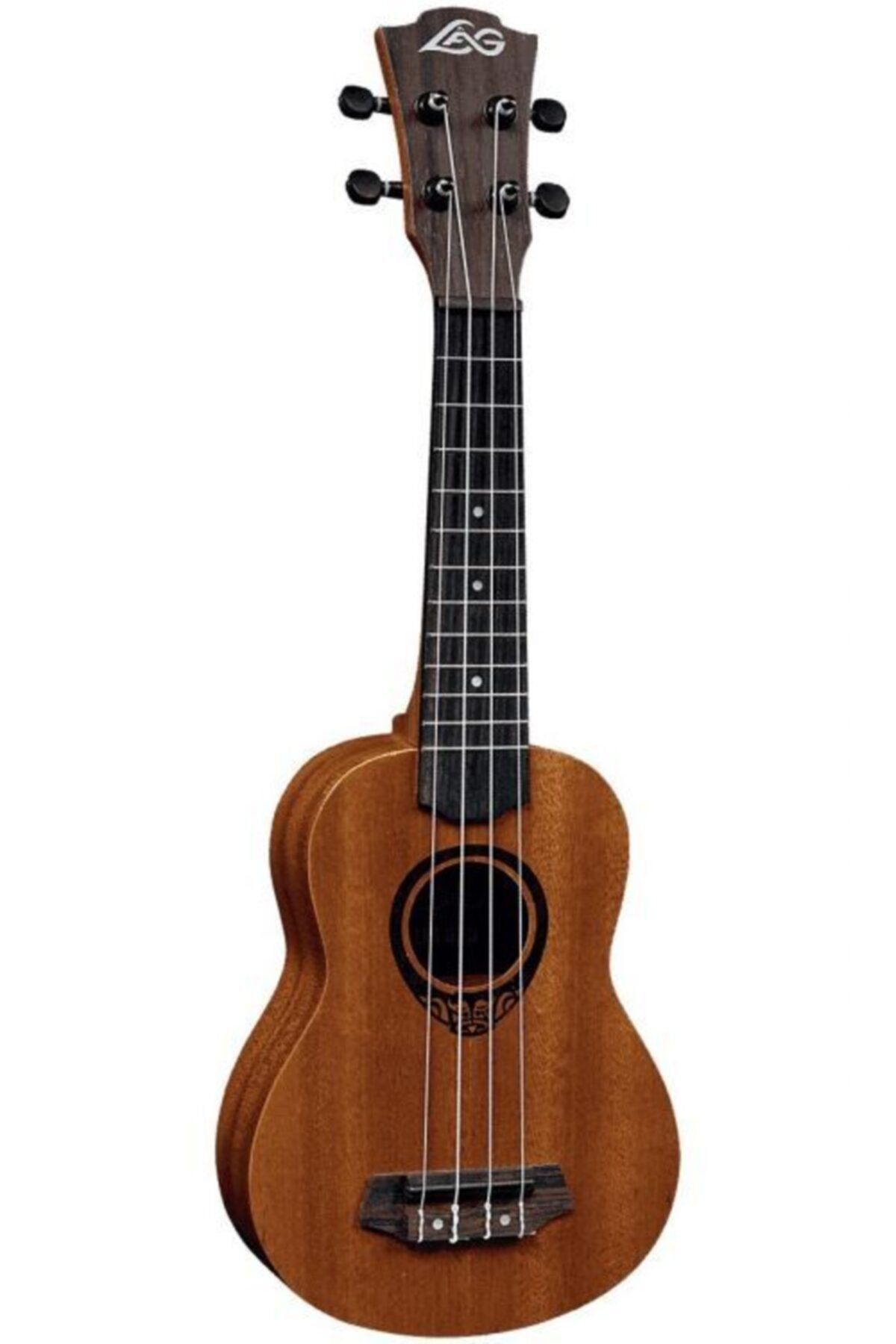 LAG Glu Tku10s Tiki Soprano Natural Ukulele