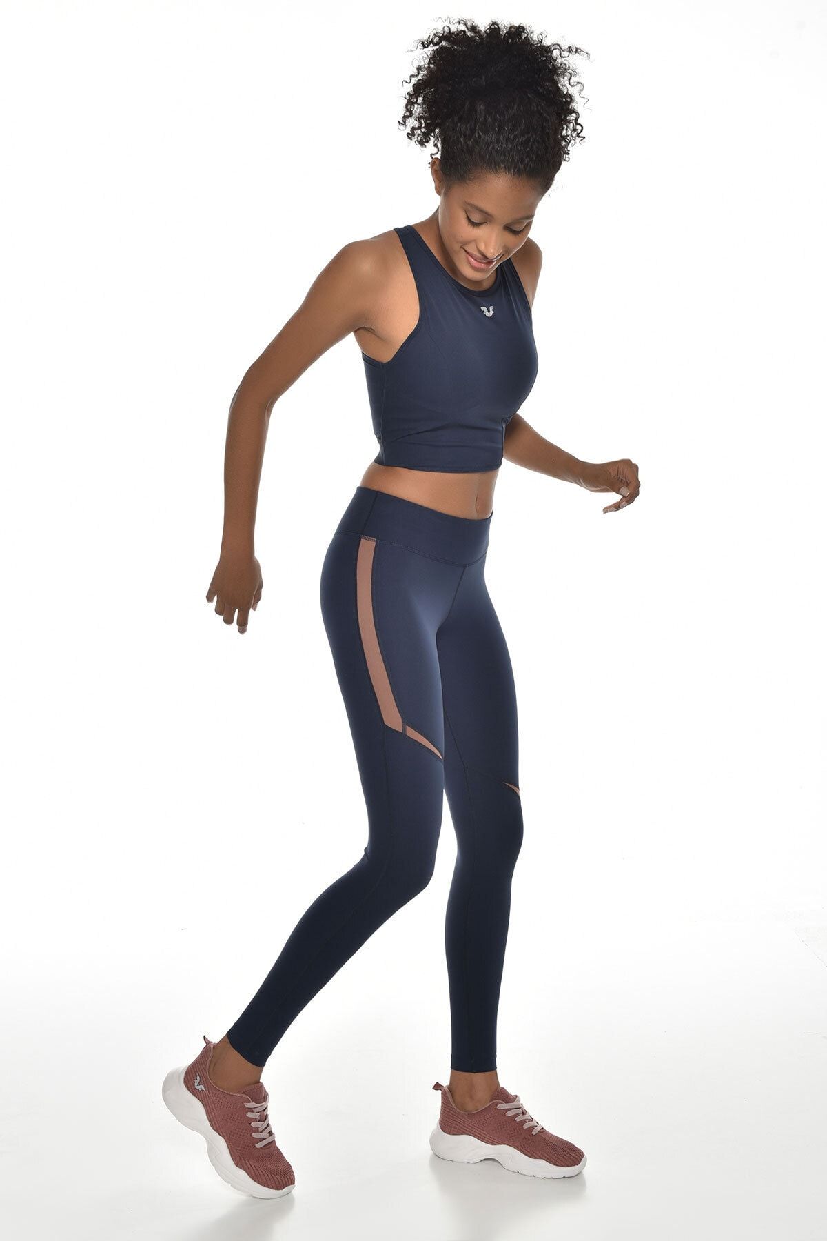 bilcee Kadın Lacivert Destekli Sporcu Crop Bra Gw-9209