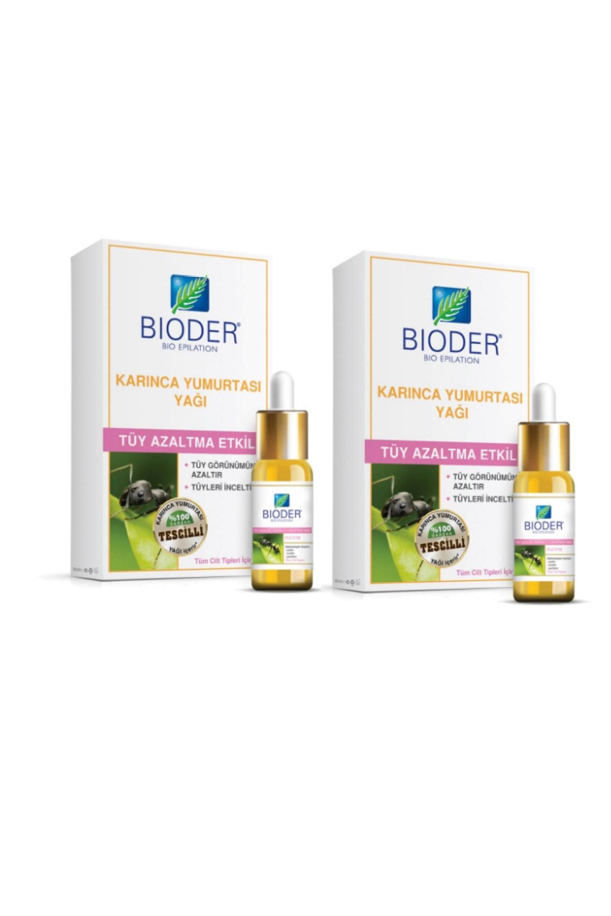 Bioder Tüy Azaltıcı Karınca Yumurtası Yağı 30 Ml X2 Adet