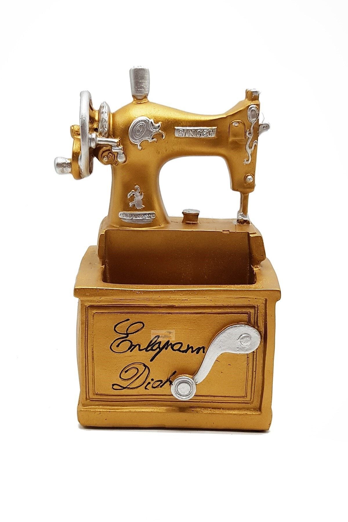 Dünyadan Hediyeler Nostaljik Dikiş Makinası Şeklinde Kumbara 19 cm