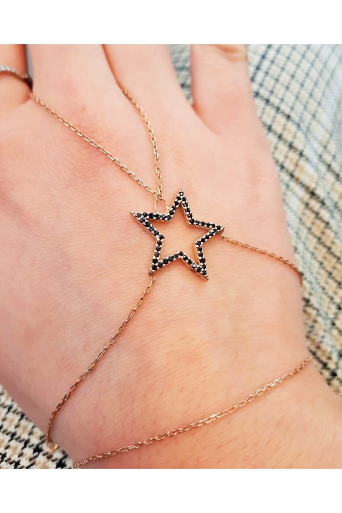 OTTOMAN SİLVER Kaplamalı Yıldız Model Gümüş Şahmeran