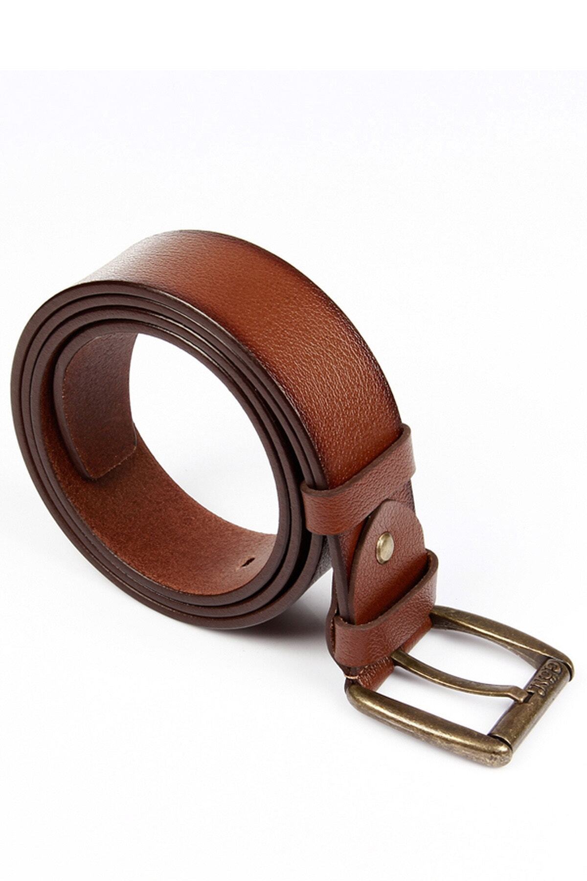GÖNDERİ(R) Taba Deri Erkek Kemer 13651