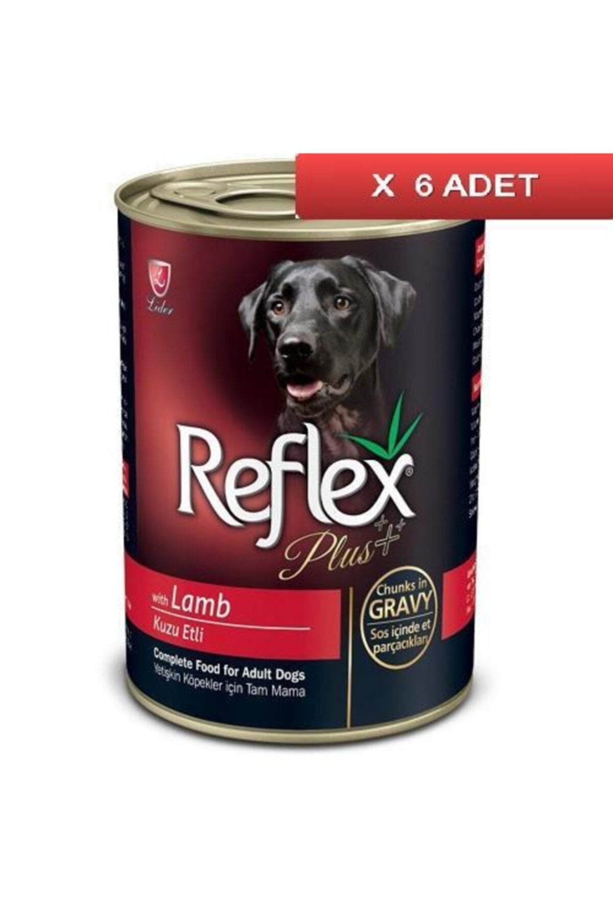 Reflex Plus Kuzulu Parça Etli Köpek Konservesi 400 Gr (6 Adet)