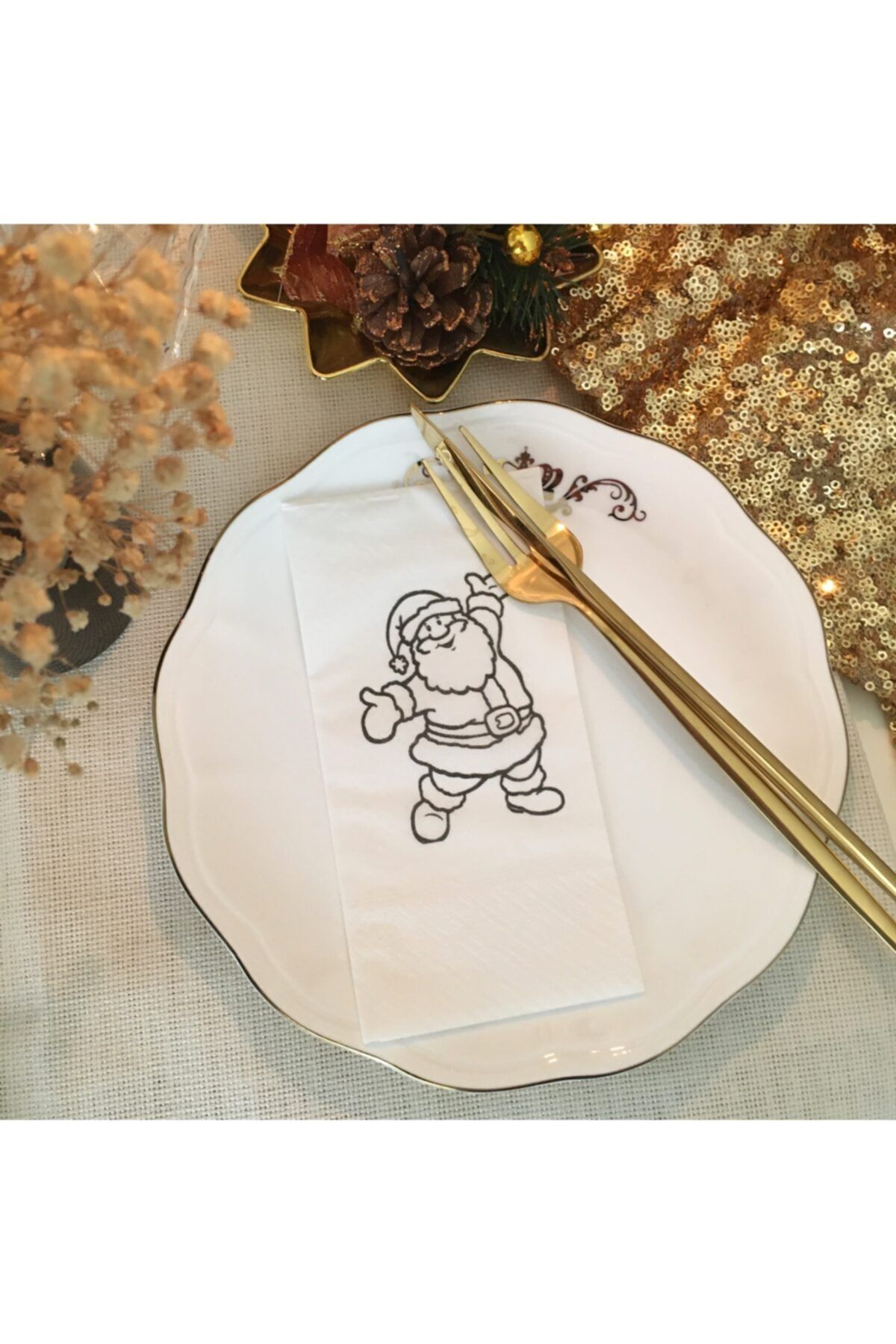busrasdesign (NOEL BABA) Sunum Peçetesi 20 Li