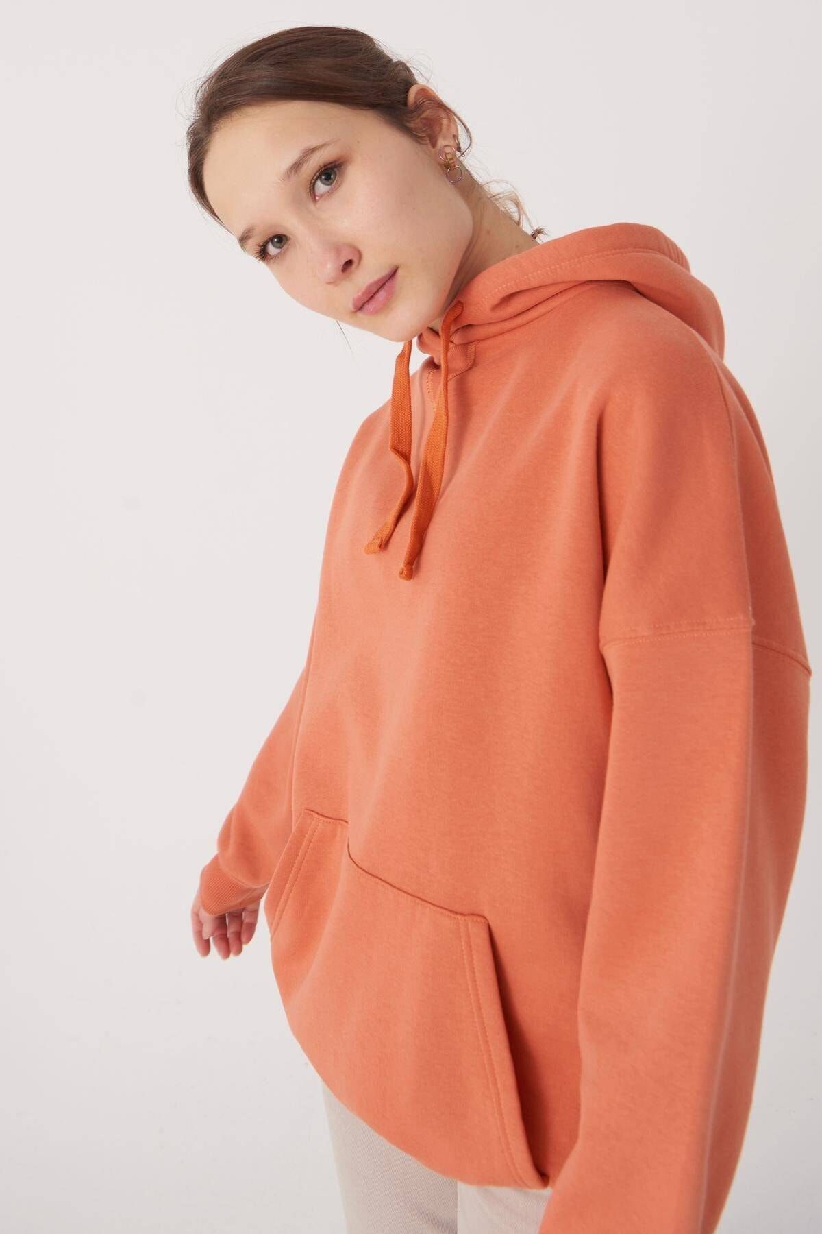 Turuncu Kadin Sweatshirt Modelleri Fiyatlari Trendyol