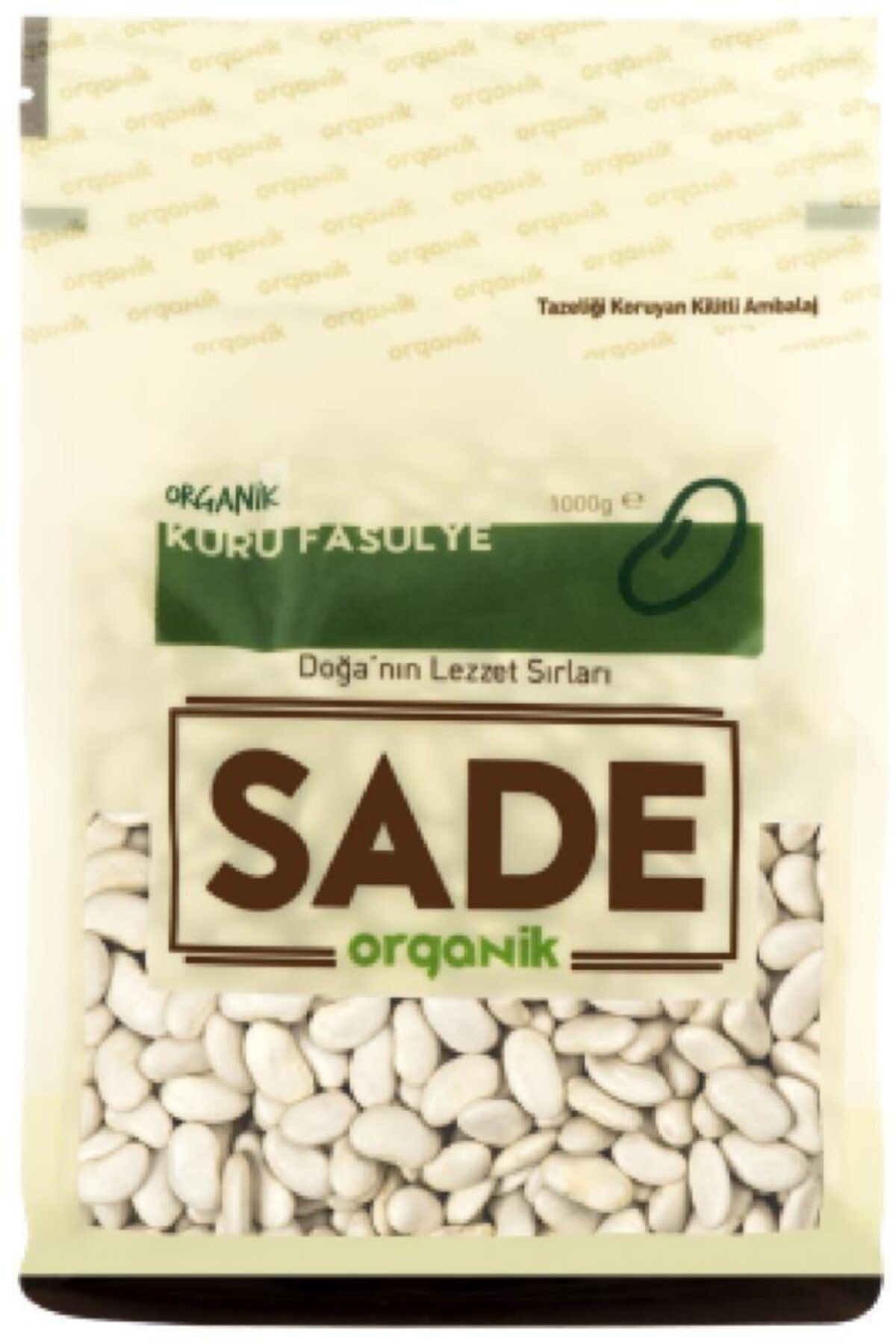 Sade Organik Kuru Fasulye 1000 Gr